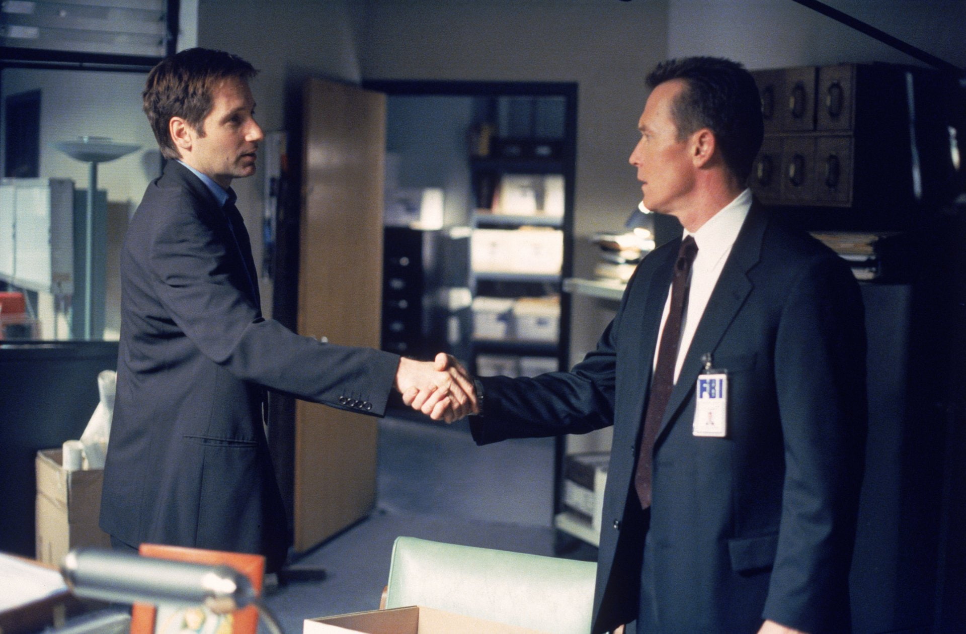 1080P, David Duchovny, The X-Files, Robert Patrick, John Doggett, Fox Mulder, HD Wallpaper