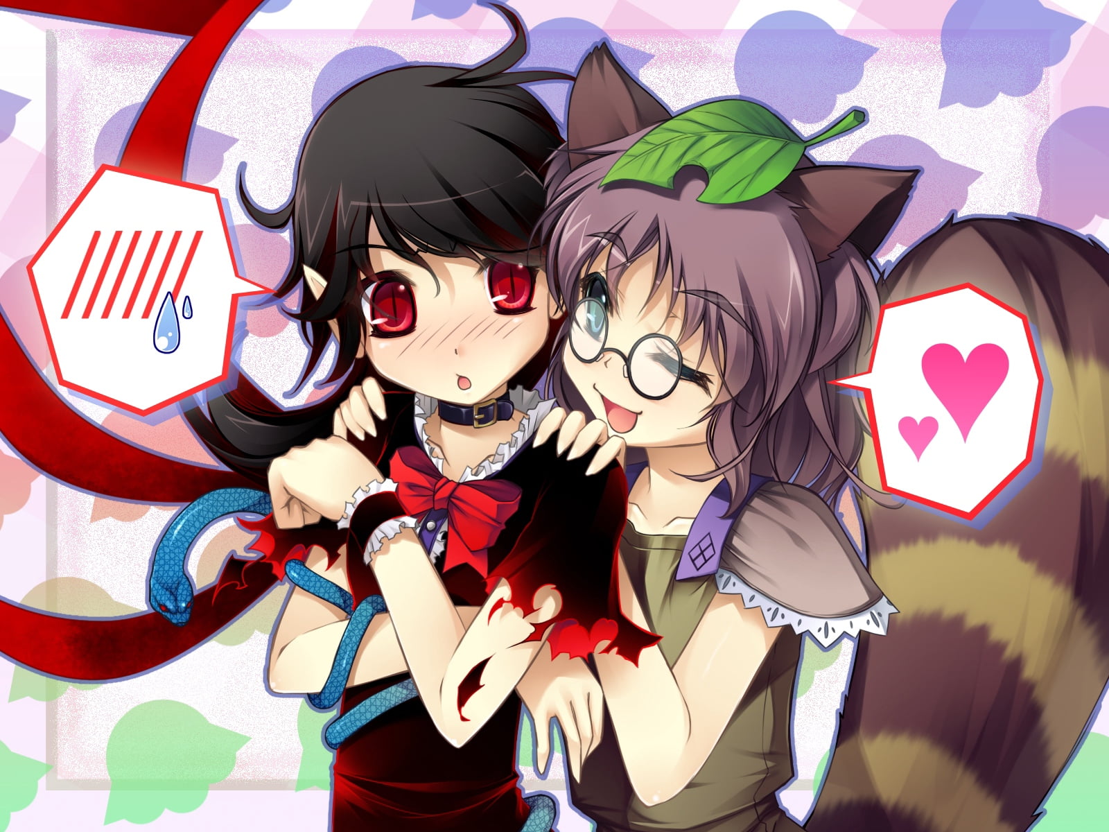 girl, no people, clip Art, digital, day, glasses, representation, people, gift, girls, 720P, multi colored, fashion, child, raccoon, futatsuiwa mamizou, HD Wallpaper