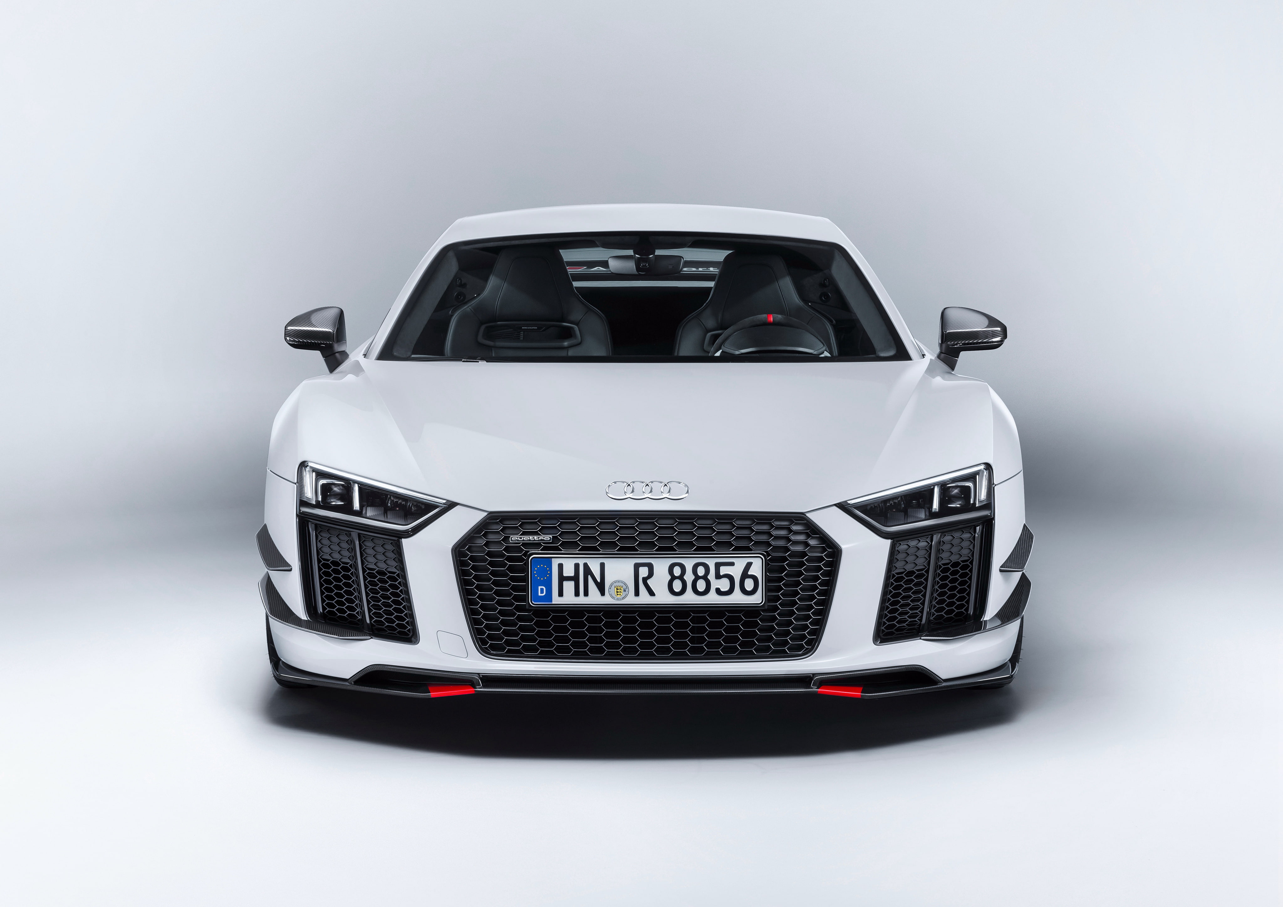 2018, Audi R8 V10, White, 4K, 4K, HD Wallpaper