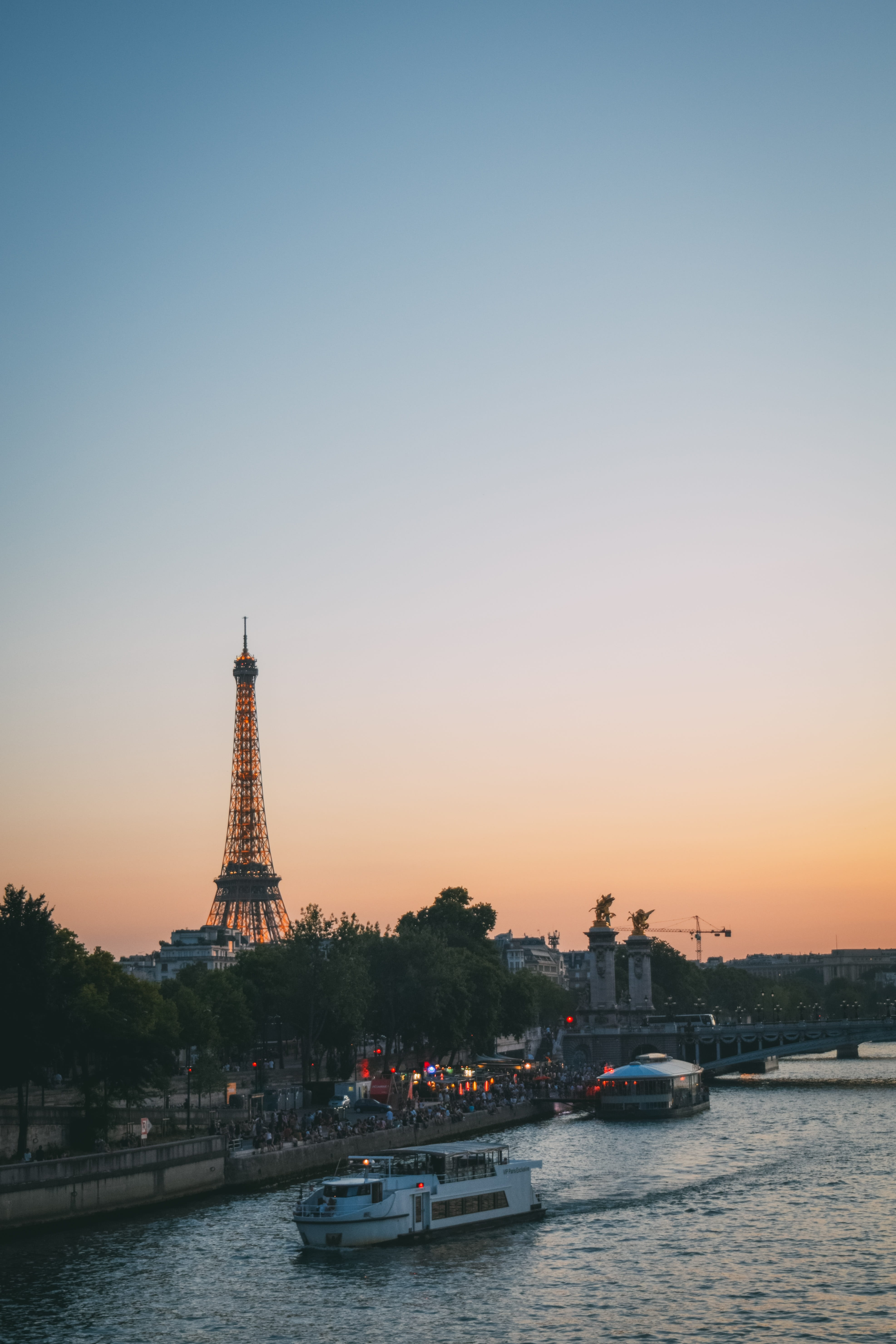 europe, background, photo, atmosphere, tall - high, waterfront, night, tower, clear sky, nautical vessel, tourist destination, trip, water, sky, glow, office building exterior, Phone HD Wallpaper