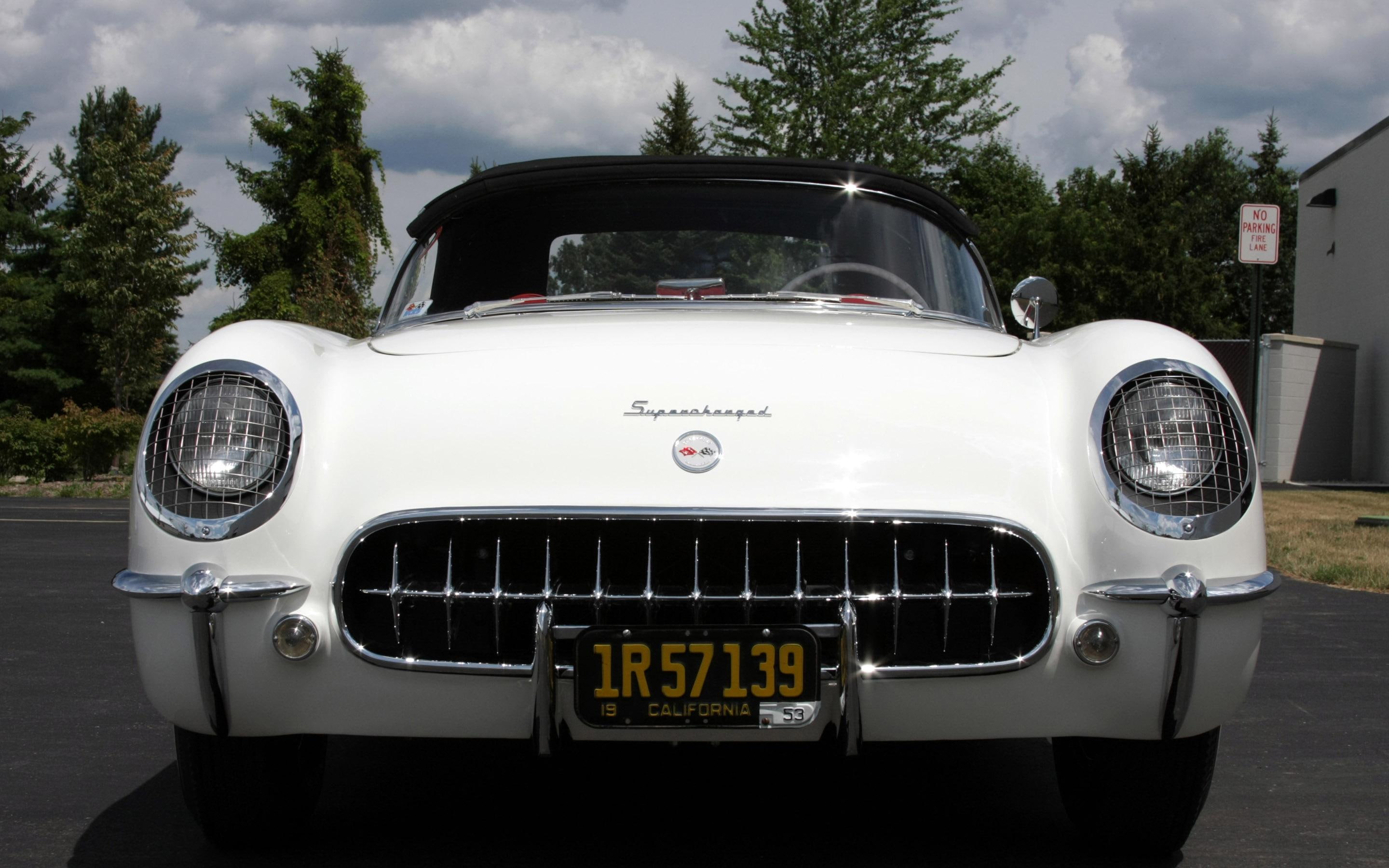 chevrolet corvette, 2880x1800, corvette, chevrolet, cars, white, classic, car, 2K, HD Wallpaper
