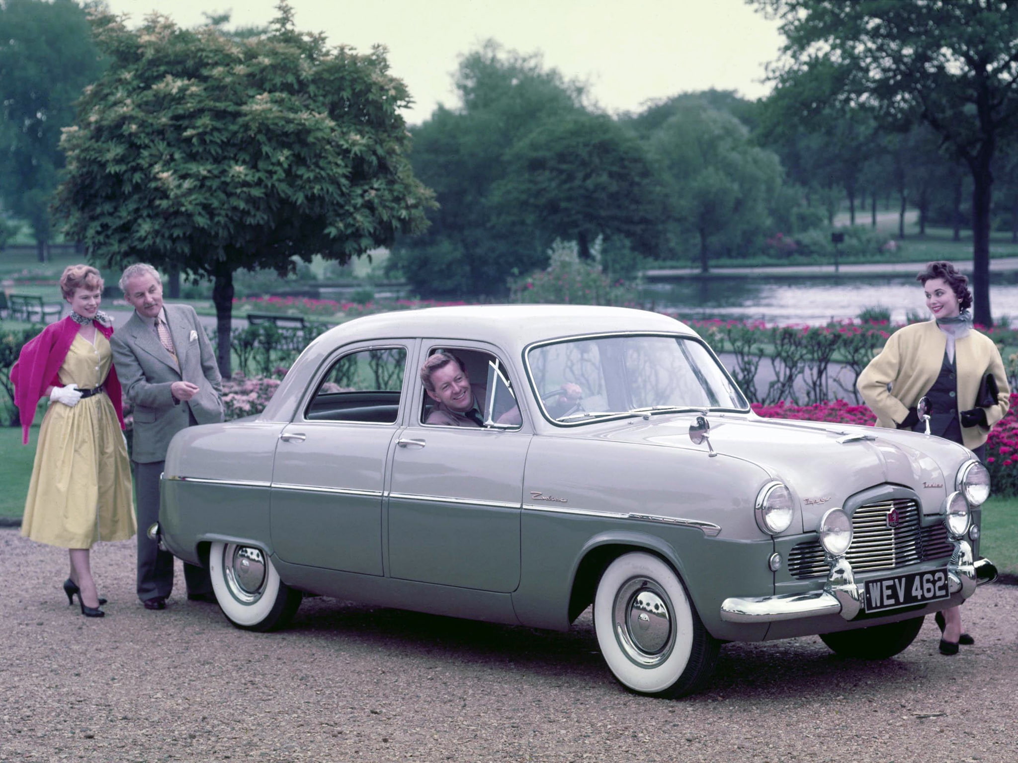 saloon, 1953, retro, ford, zephyr, zodiac, 1080P, HD Wallpaper