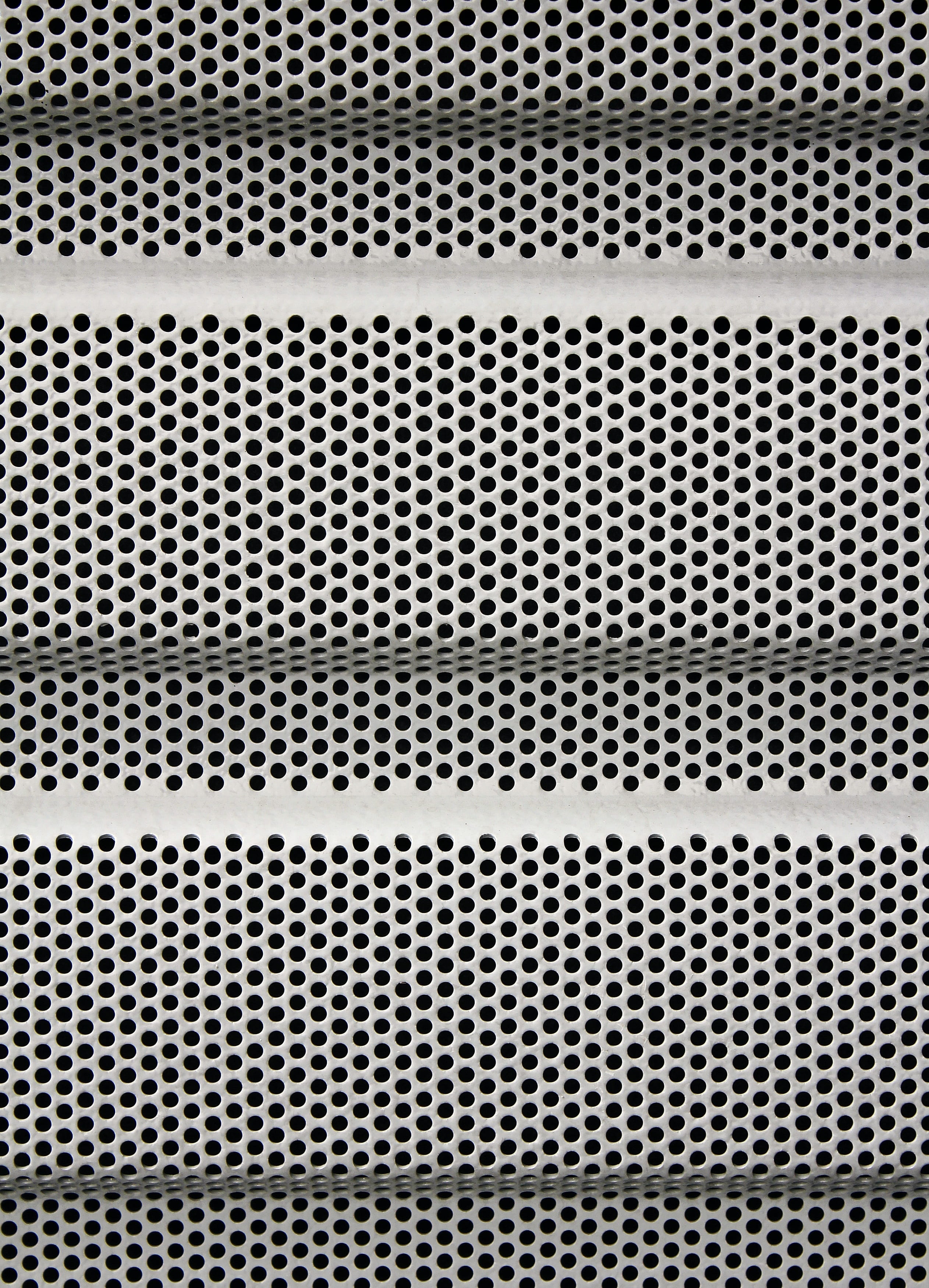 Pattern, circle, black color, textured effect, silver colored, wire mesh, metal, 2K, spotted, white color, shape, repetition, steel, background, abstract, Phone HD Wallpaper
