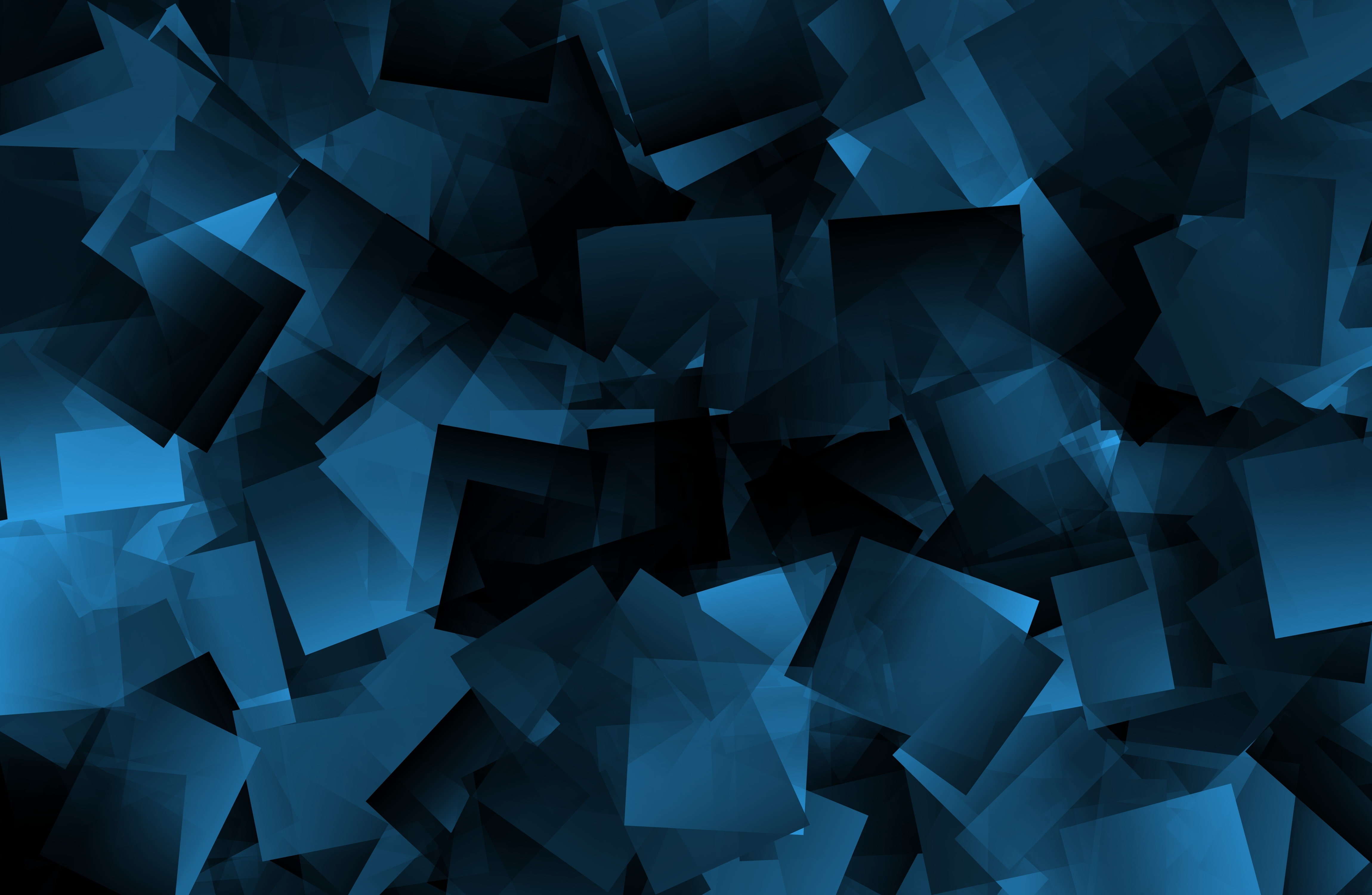 Shapes, 4K, Blue, Squares, 4K, HD Wallpaper