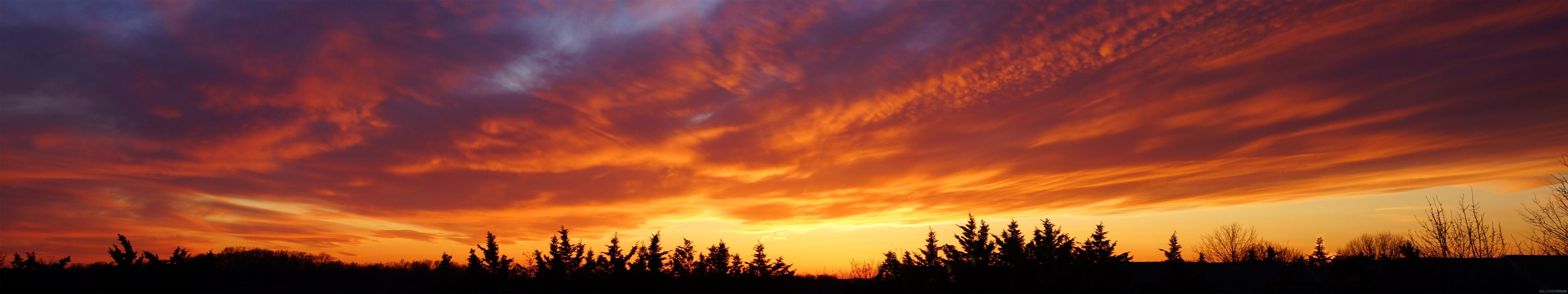 coucher, screen, multiple, lever, multi, sunrisem, sunset, triple, monitor, soleil, 5K, HD Wallpaper