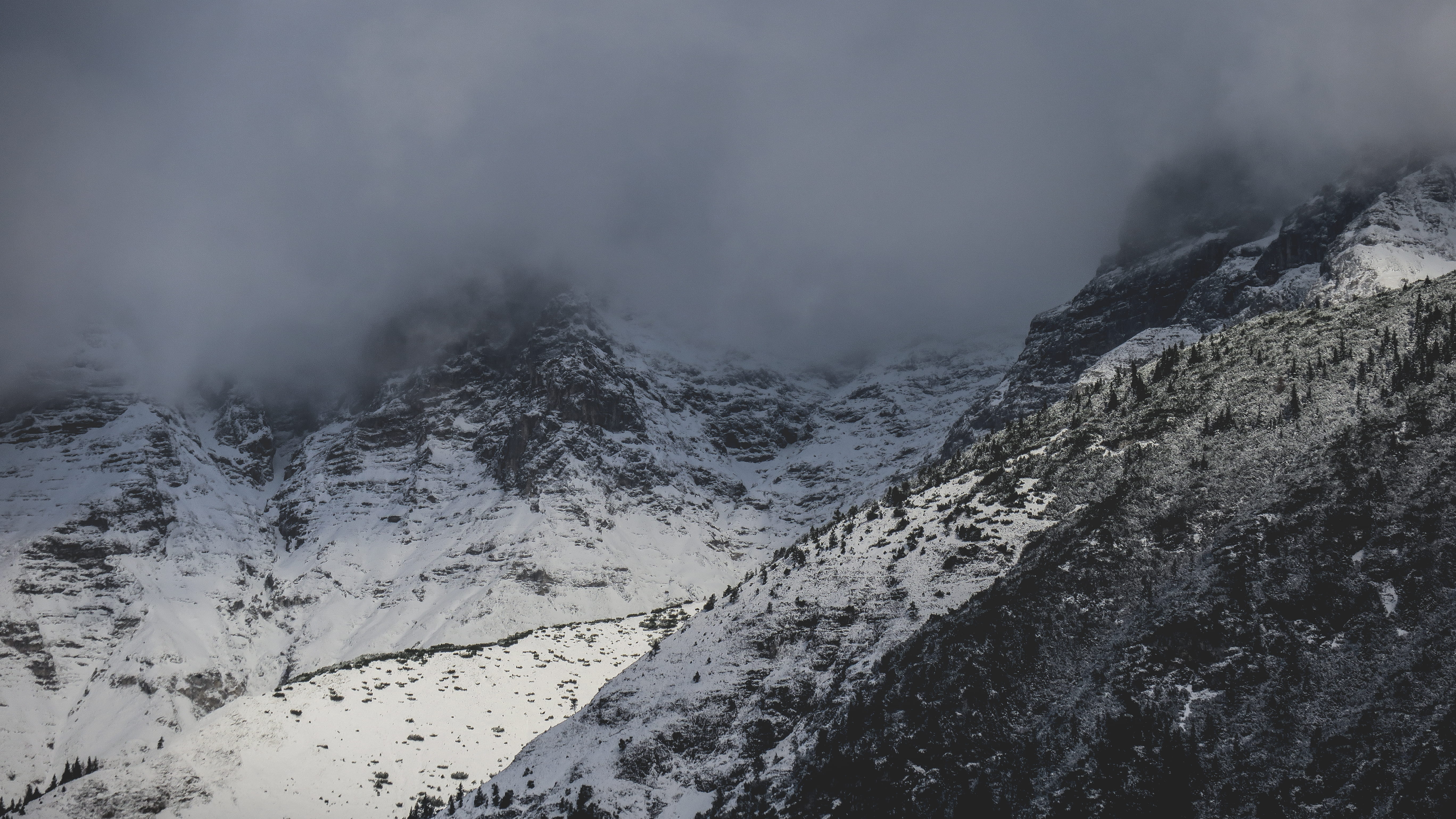 sky, mountain, aerial, environment, no people, covering, winter, adventure, mountain range, snowcapped mountain, scenics - nature, 5K, photography, landscape, HD Wallpaper