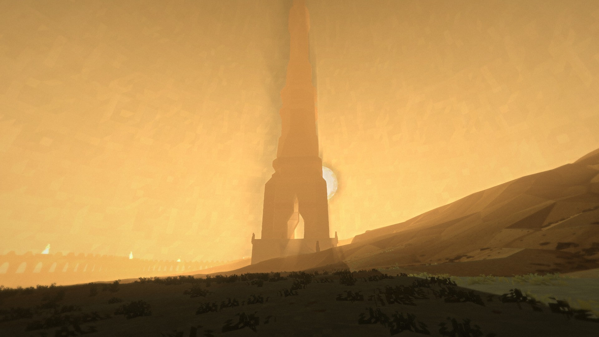 Sun, tower, 1080P, TIMEframe, HD Wallpaper