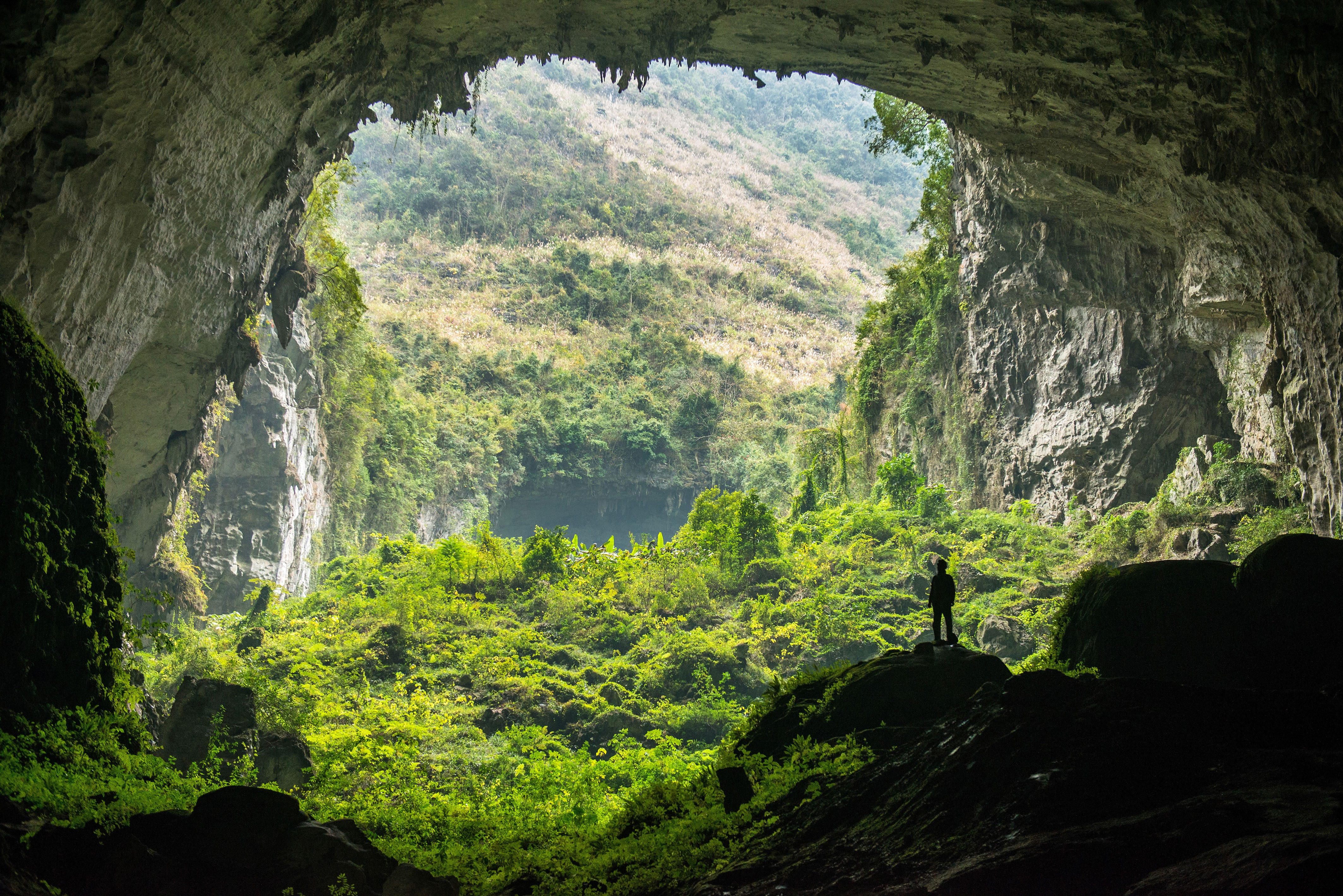 China, 4K, nature, cave, HD Wallpaper