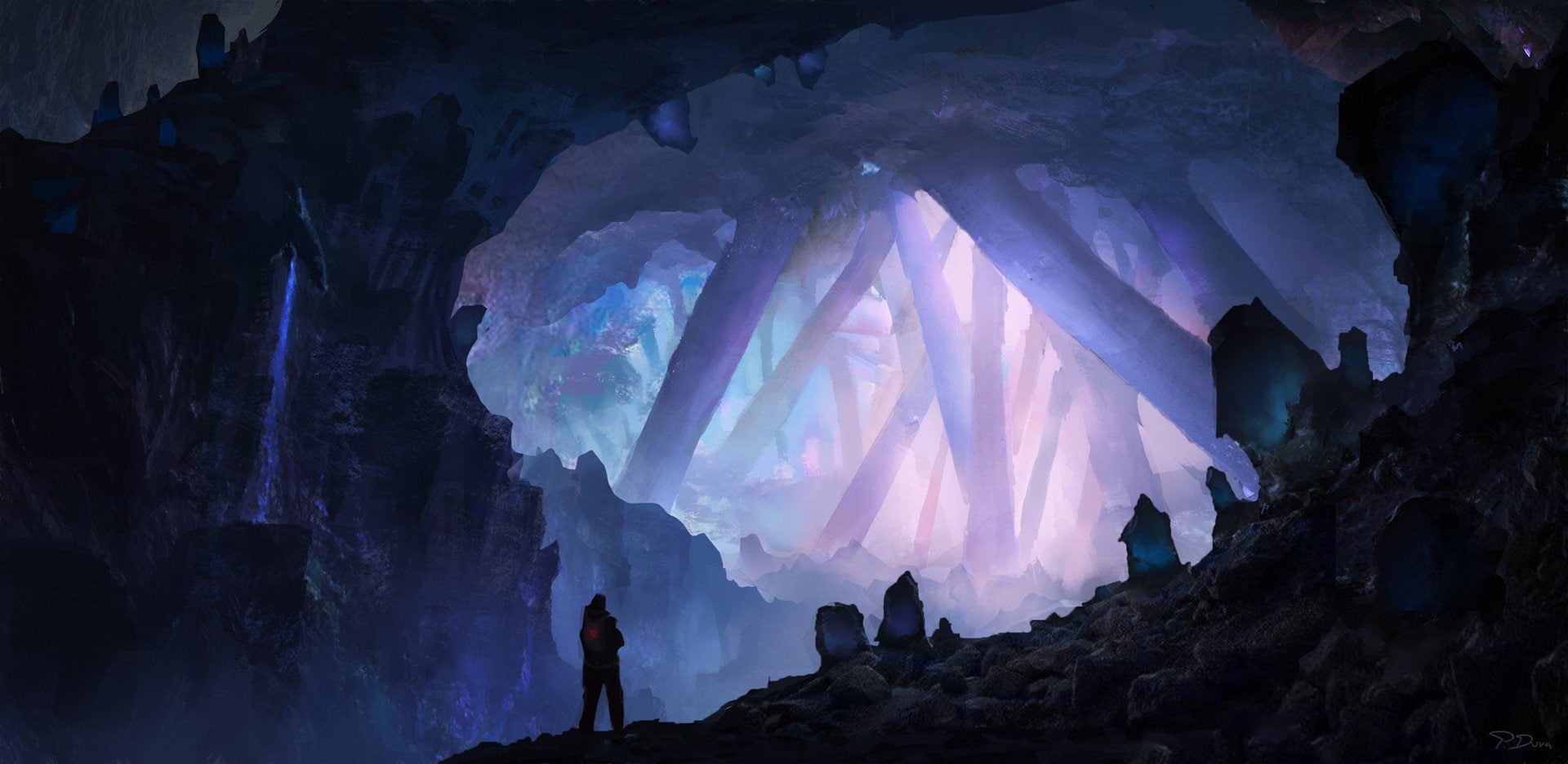 Cave, Adventurer, 1080P, Dark, Fantasy, HD Wallpaper