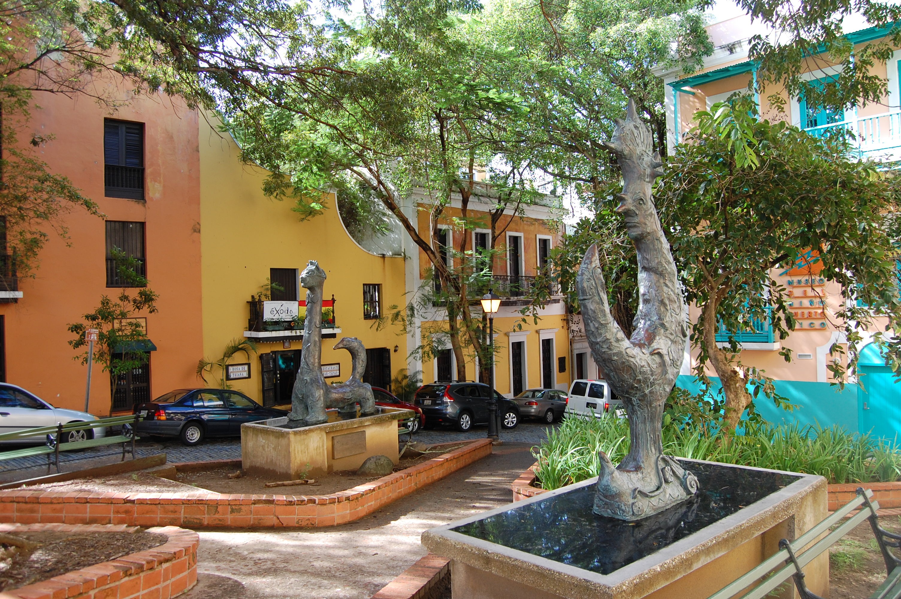 architecture, growth, plant, nature, old town, colorful, sunlight, no people, green color, green, outdoors, house, caribbean, building exterior, old, puerto rico, HD Wallpaper