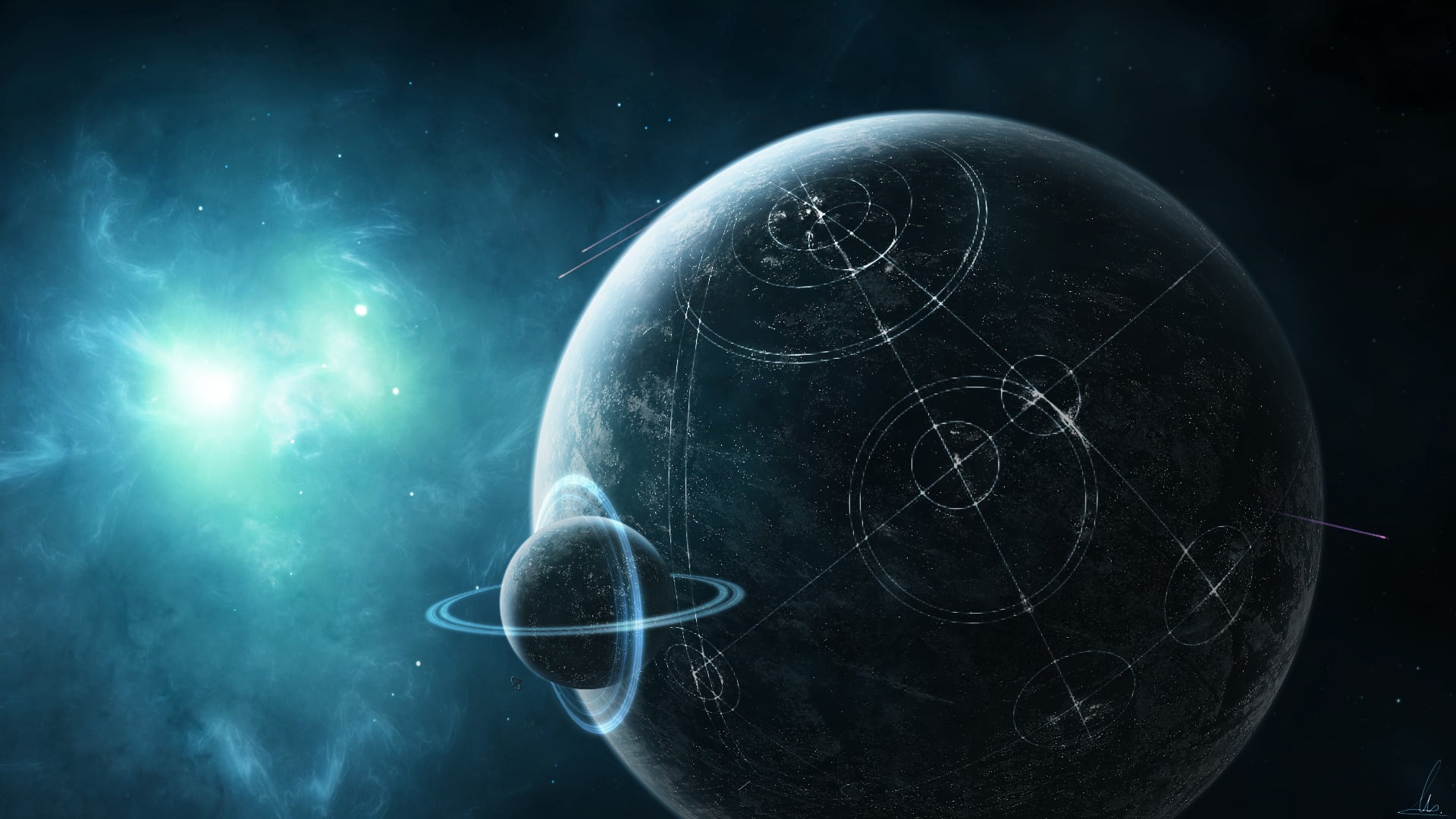 sphere, smoke - physical structure, space, star - space, moon, planet earth, outdoors, science, digital art, no people, close-up, shape, globe - man made object, HD Wallpaper