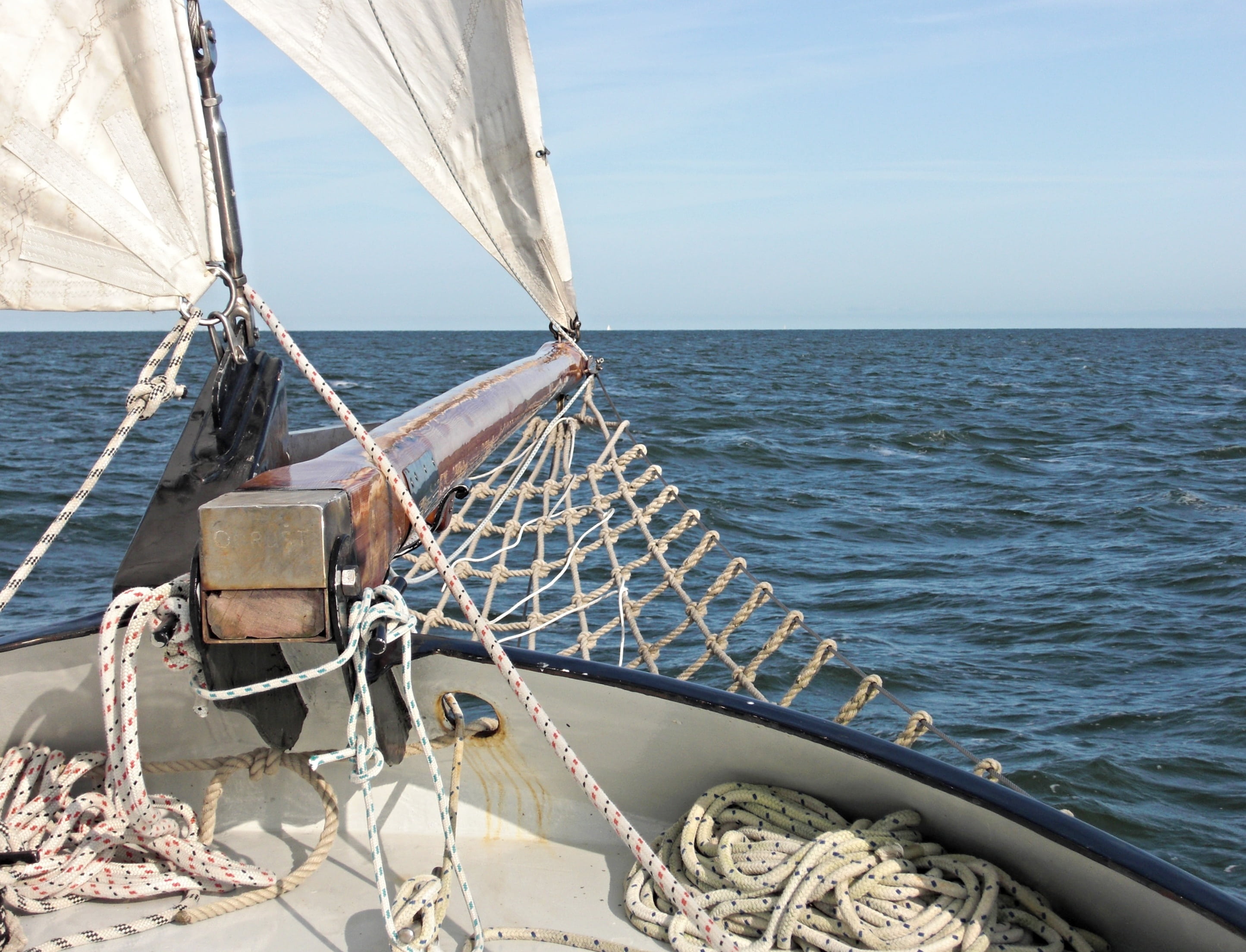 wave, ijsselmeer, water sports, sailing, horizon over water, holiday, boot, nature, kluver network, sea, ropes, sailing ship, mode of transportation, lake, HD Wallpaper
