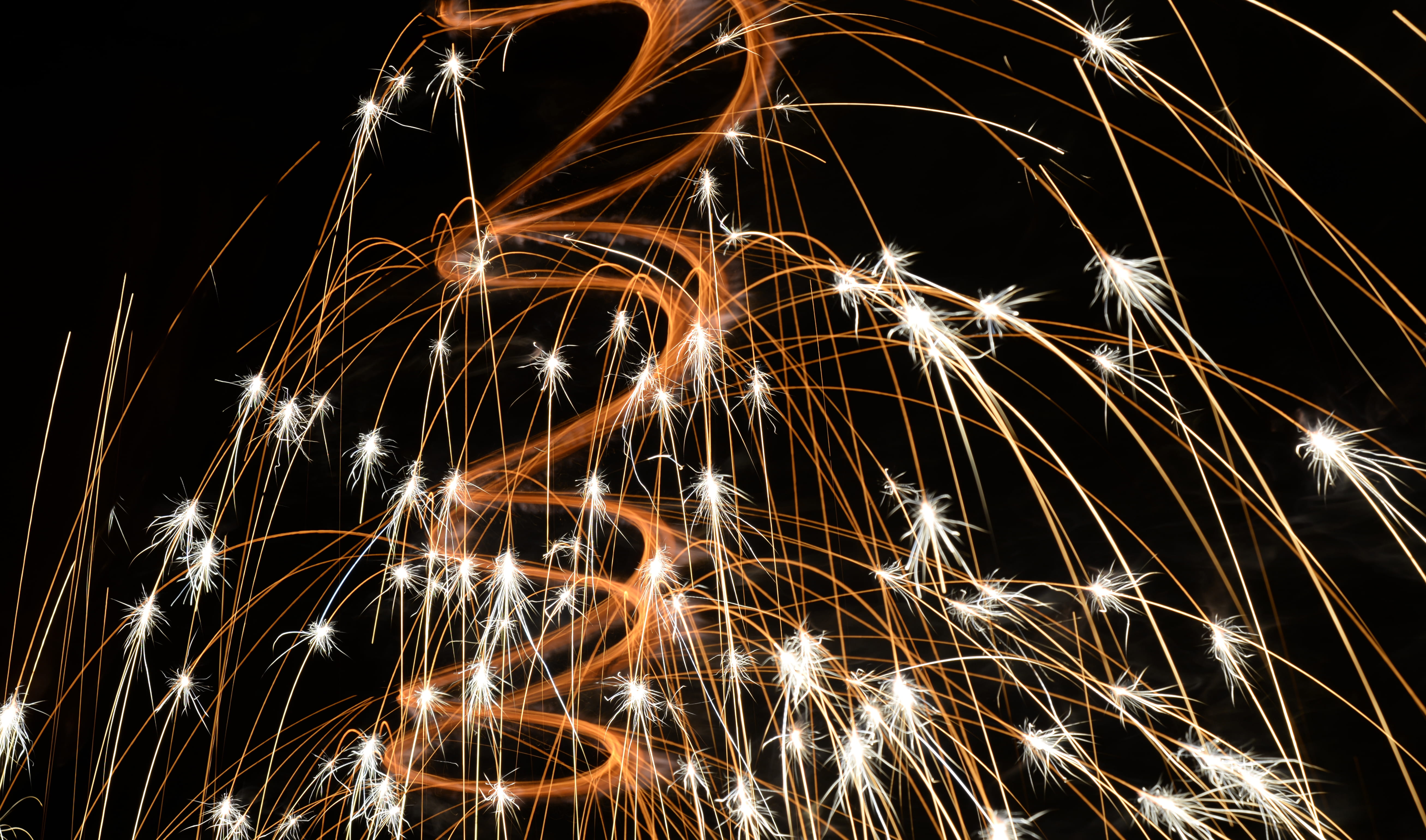 pattern, blurred motion, light trail, night, closeup, red, low angle view, sparks, spark, firework display, celebration, glowing, 5K, wire wool, fire - Natural Phenomenon, HD Wallpaper