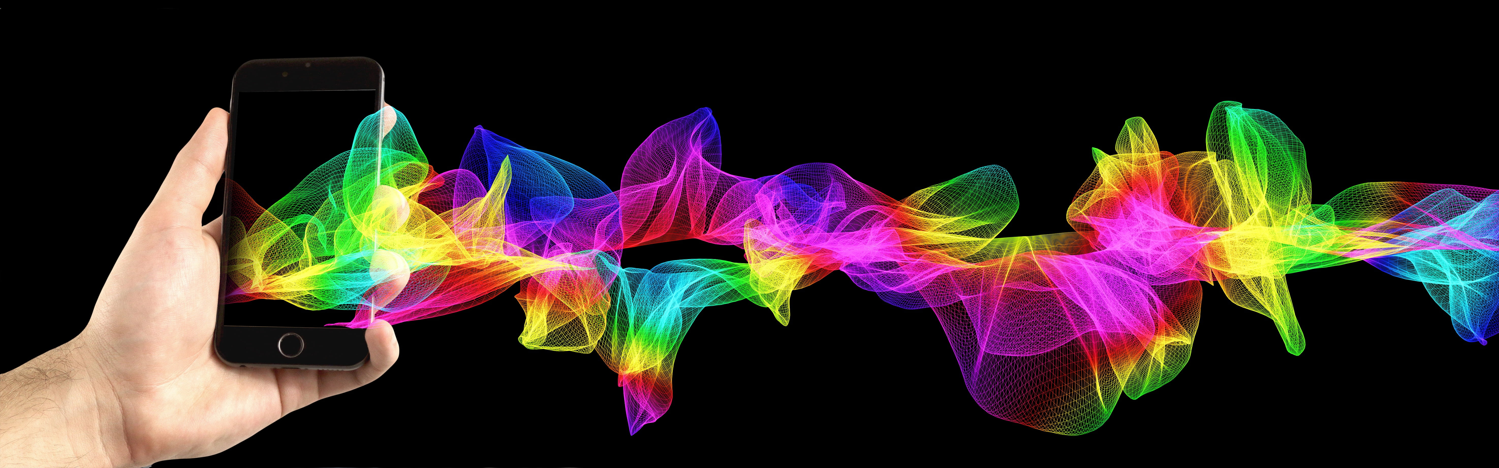 neon, motion, vibrant color, pattern, colorful, hand, illuminated, human body part, smartphone, design, lights, neon colored, mobile phone, finger, space, HD Wallpaper