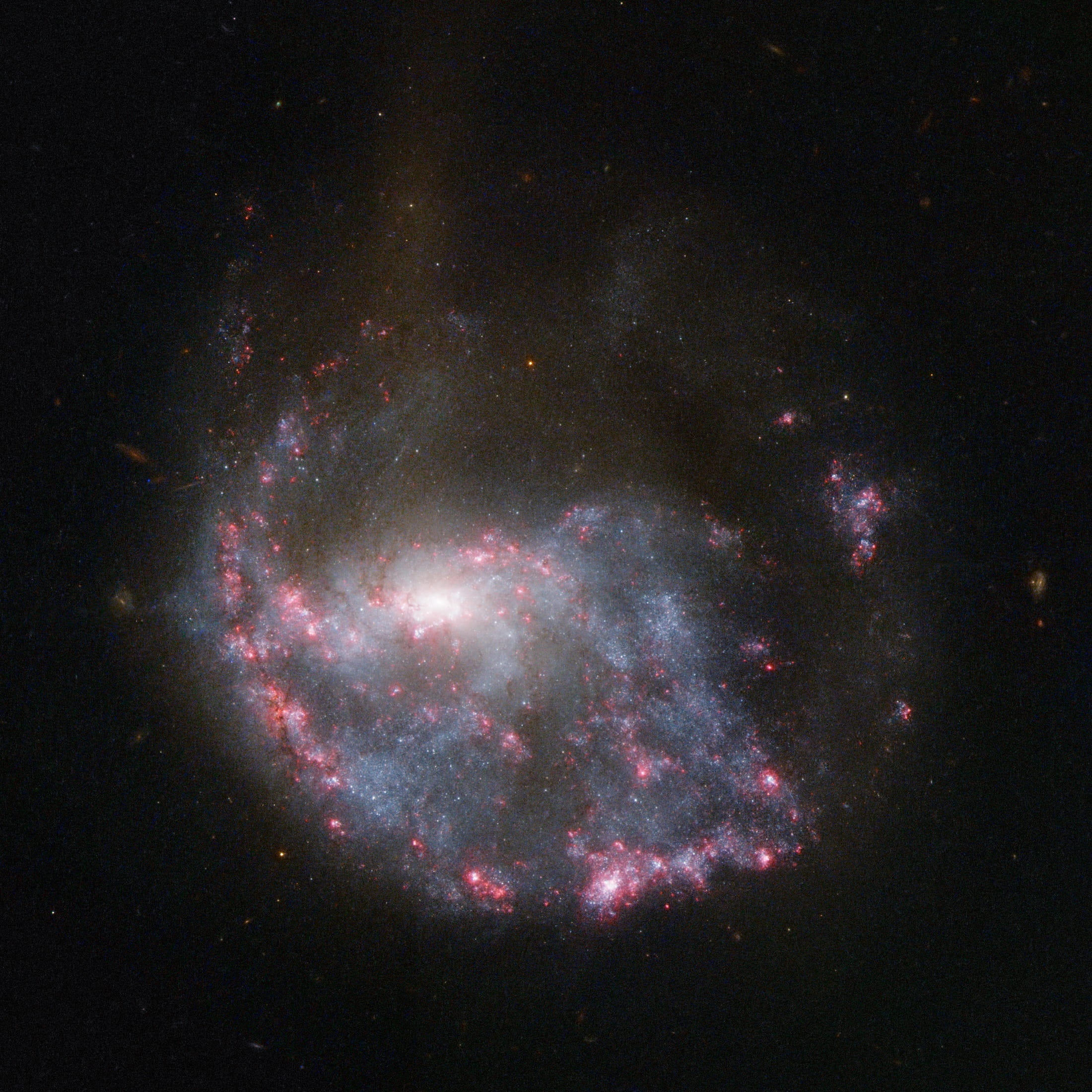 photography, ngc 922, barred, science, satellite view, beauty in nature, pink color, exploration, star - Space, glowing, Galaxy, milky way, abstract, no people, Phone HD Wallpaper