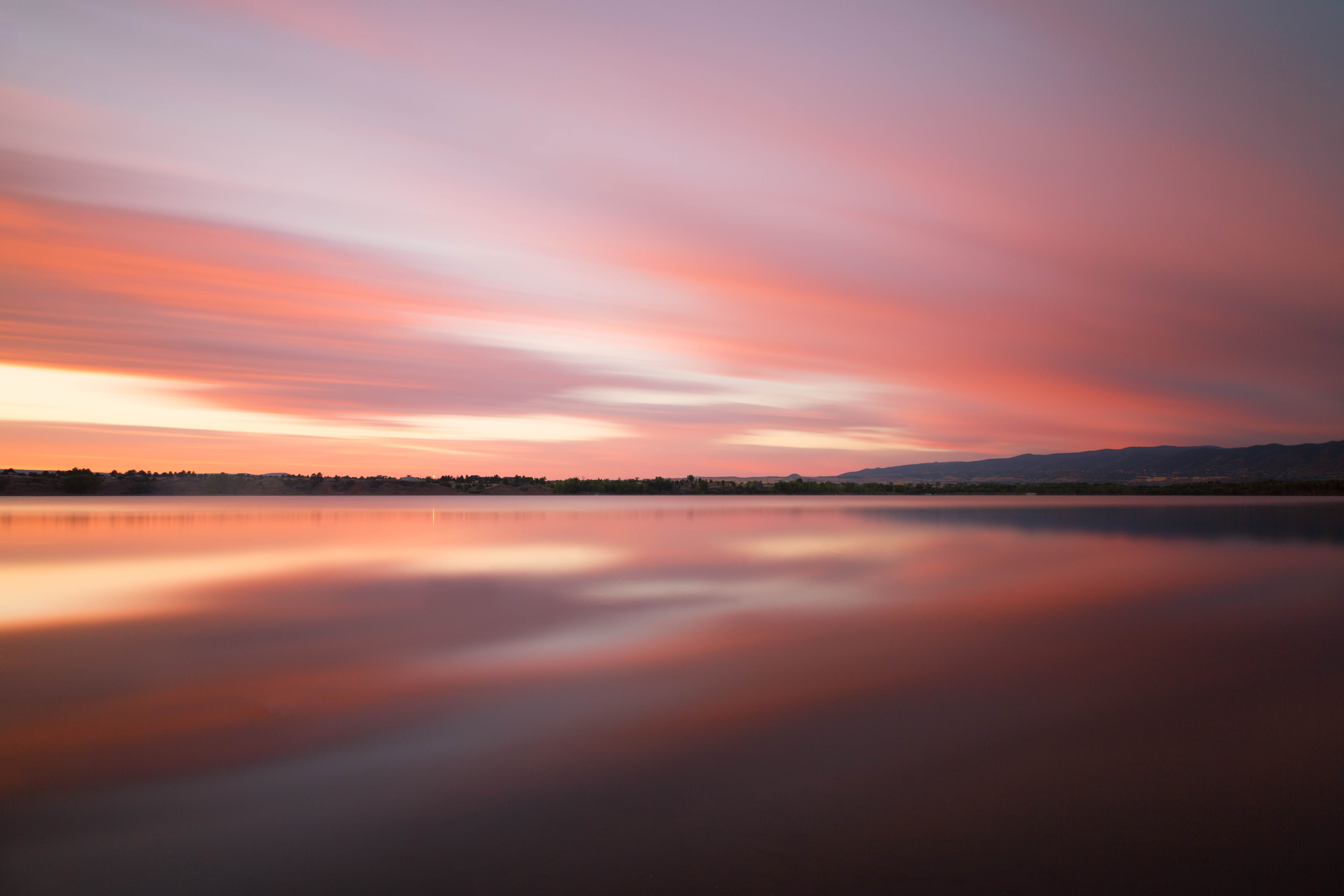 daybreak, reflection, Colorado, beauty In Nature, LE, sky, reflections, dusk, 5K, photo, sunrise, outdoors, clouds, dawn, Chatfield State Park, morning, HD Wallpaper