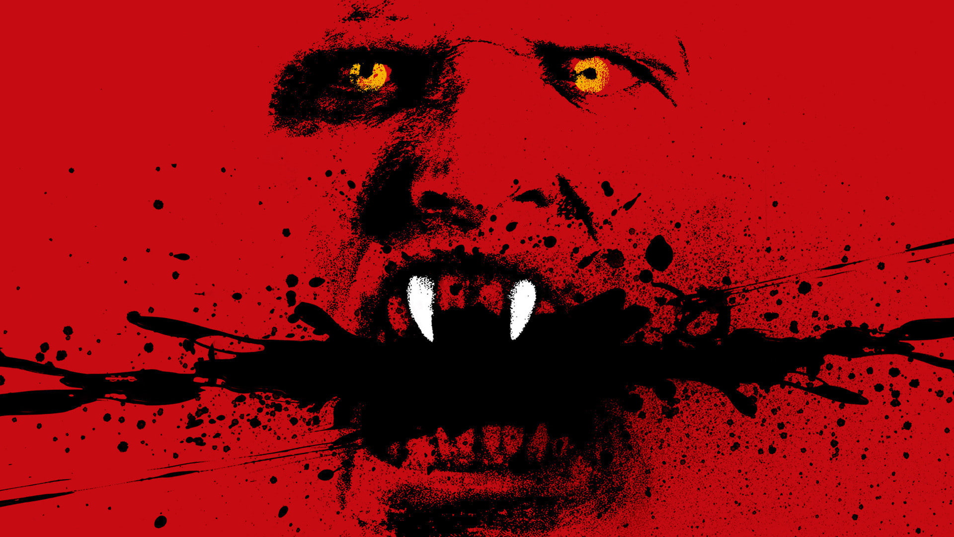 red, 1080P, spooky, paint, horror, mystery, messy, adult, aggression, people, indoors, human body part, human face, colored background, digital composite, HD Wallpaper