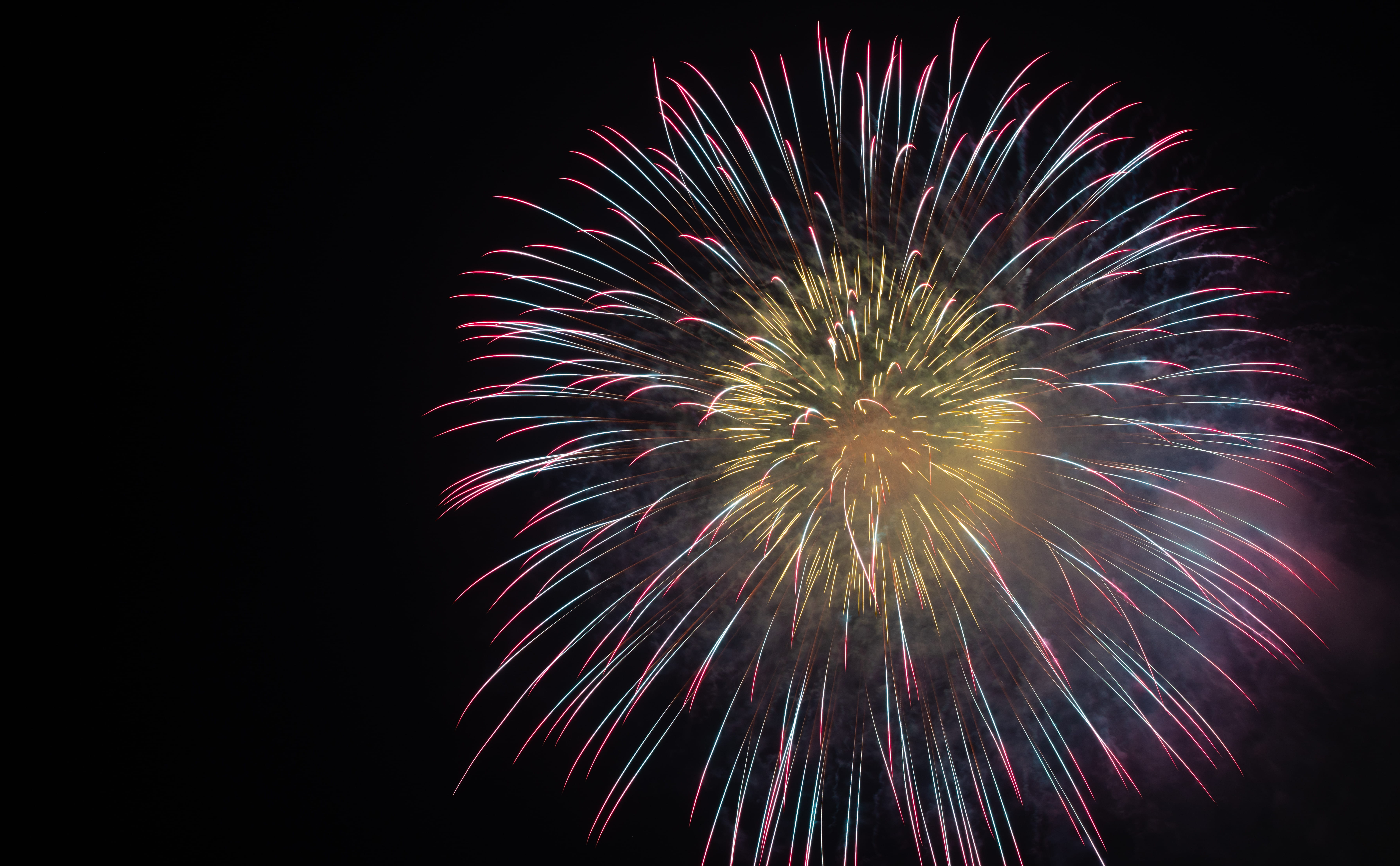 excitement, event, no people, 5K, glowing, night, multi colored, long exposure, low angle view, outdoors, blurred motion, light, exploding, fujikawaguchiko, HD Wallpaper