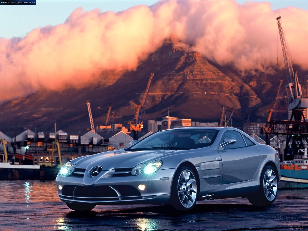 south, mercedes, 720P, cars, mclaren, art, slr, harbour, hd, x, benz, crane, africa, HD Wallpaper