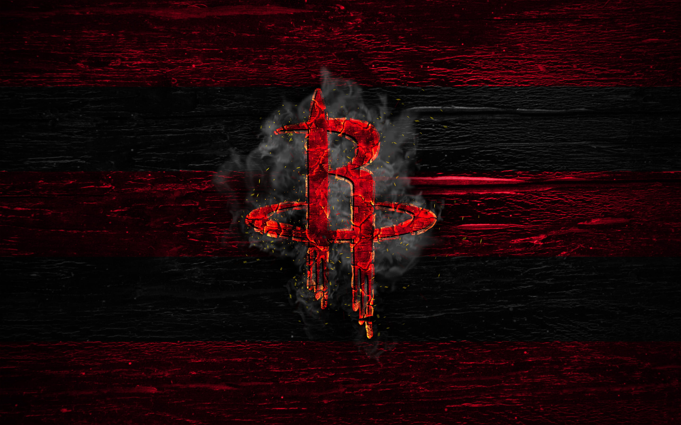Fire, Houston Rockets, 2K, Basketball, NBA, Logo, HD Wallpaper