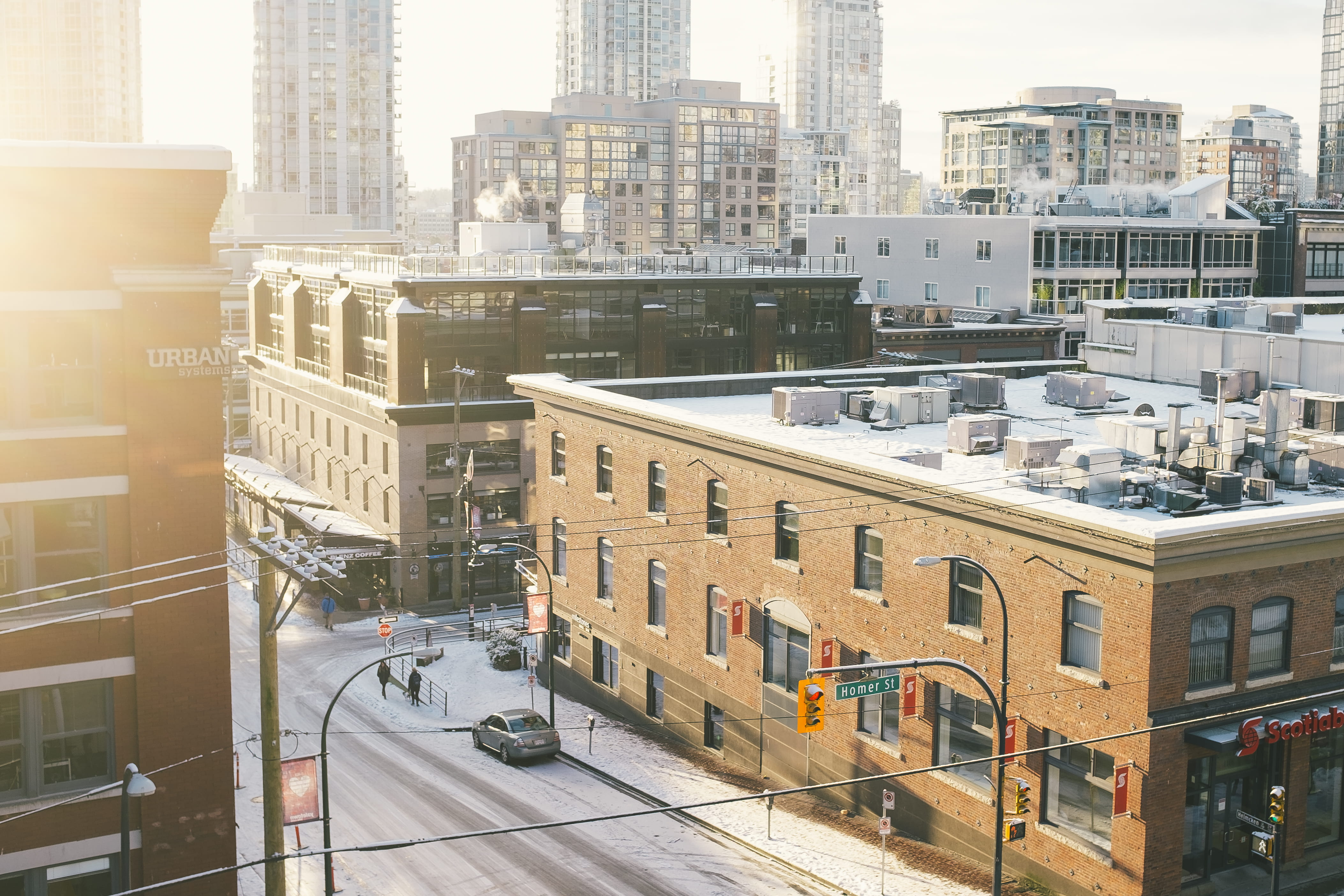 architecture, city life, bc, skyscraper, brown, concrete, urban, nature, land vehicle, vancity, day, apartment, city, motor vehicle, canada, office building exterior, HD Wallpaper