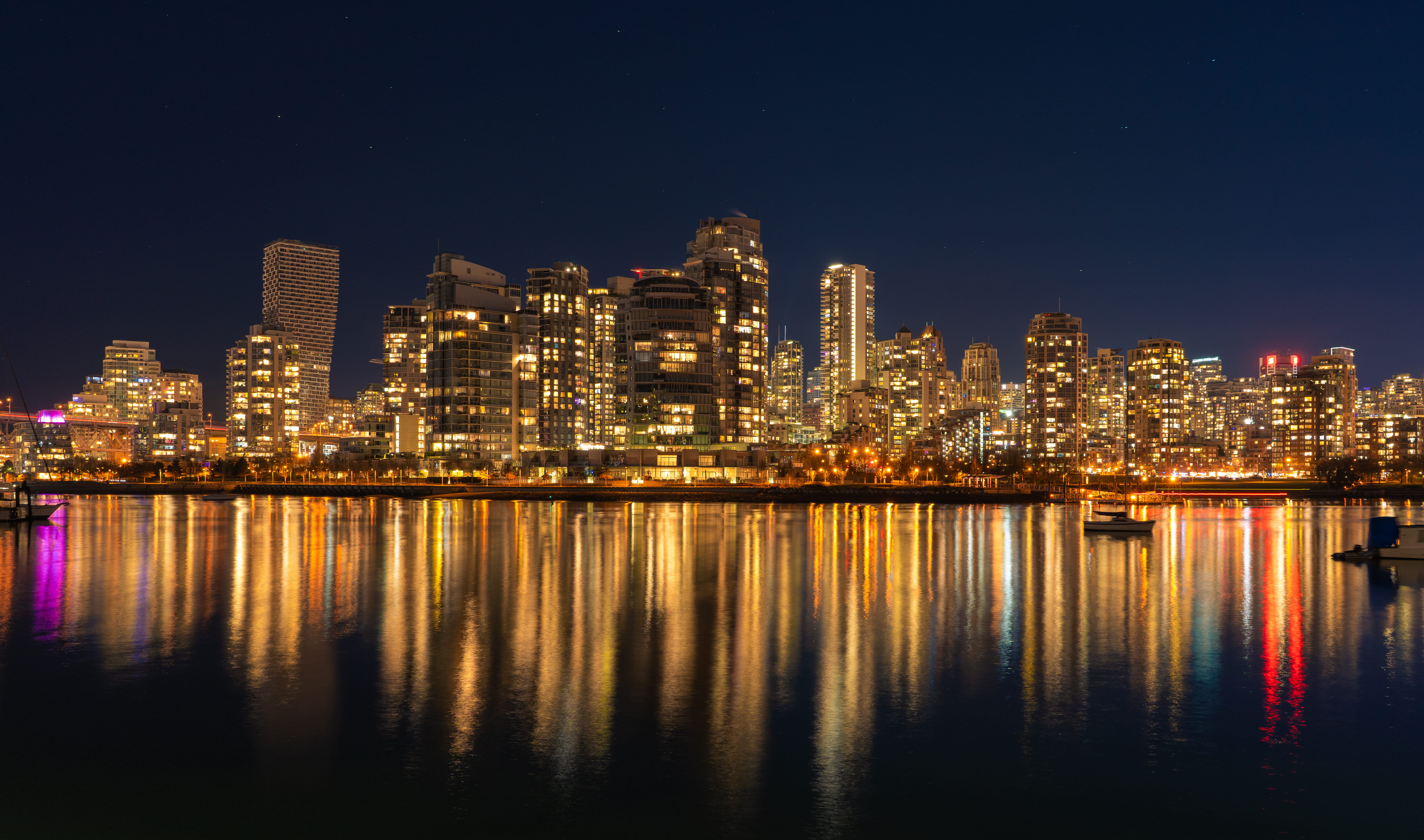 sky, financial district, modern, city lights, residential district, high rise, night sky, metropolis, neighborhood, travel destinations, landscape, building, HD Wallpaper