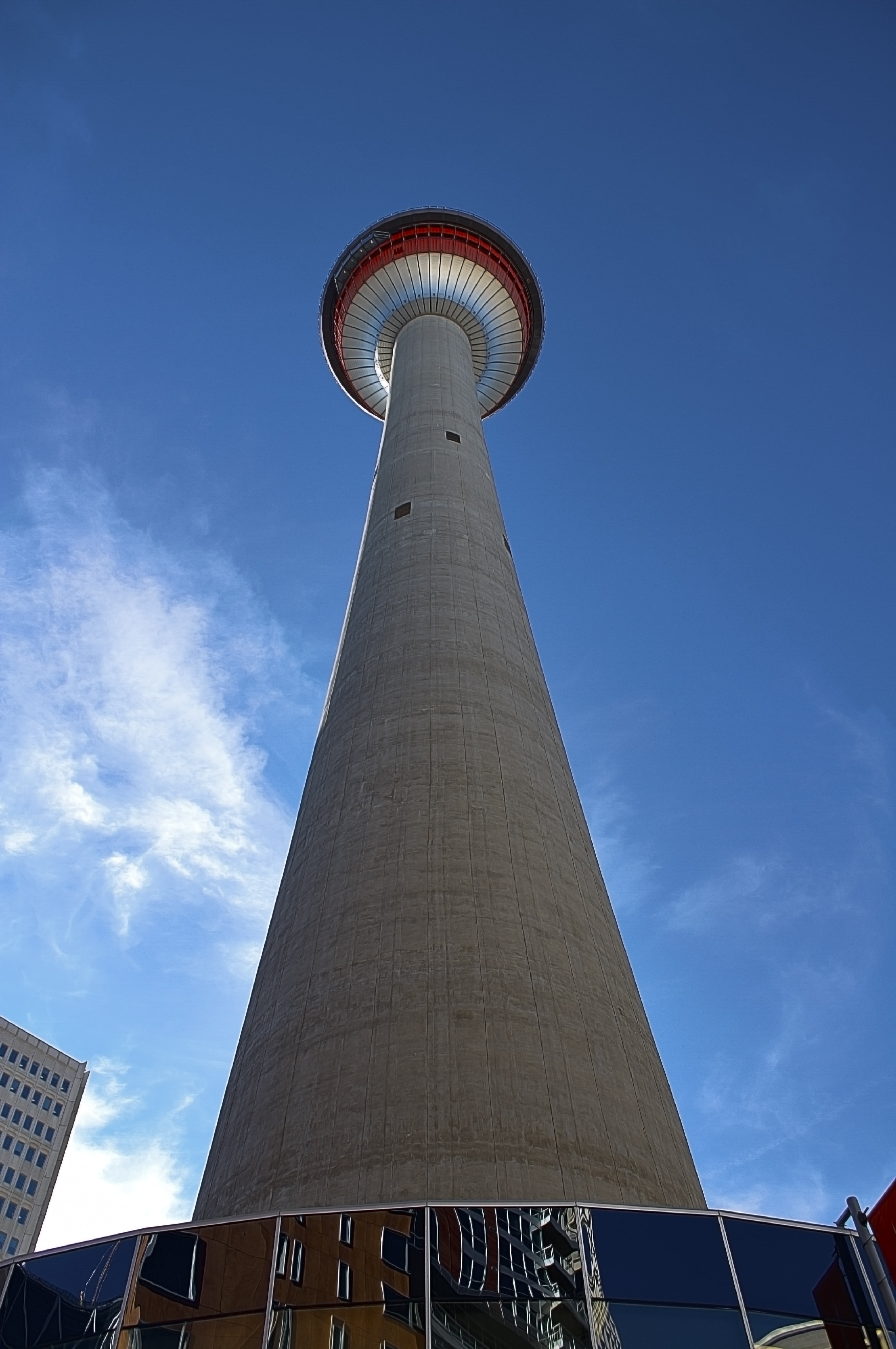 spire, blue, technology, tourism, canada, sky, buildings, outdoors, tall, building, building exterior, urban, skyscraper, low angle view, no people, travel, Phone HD Wallpaper