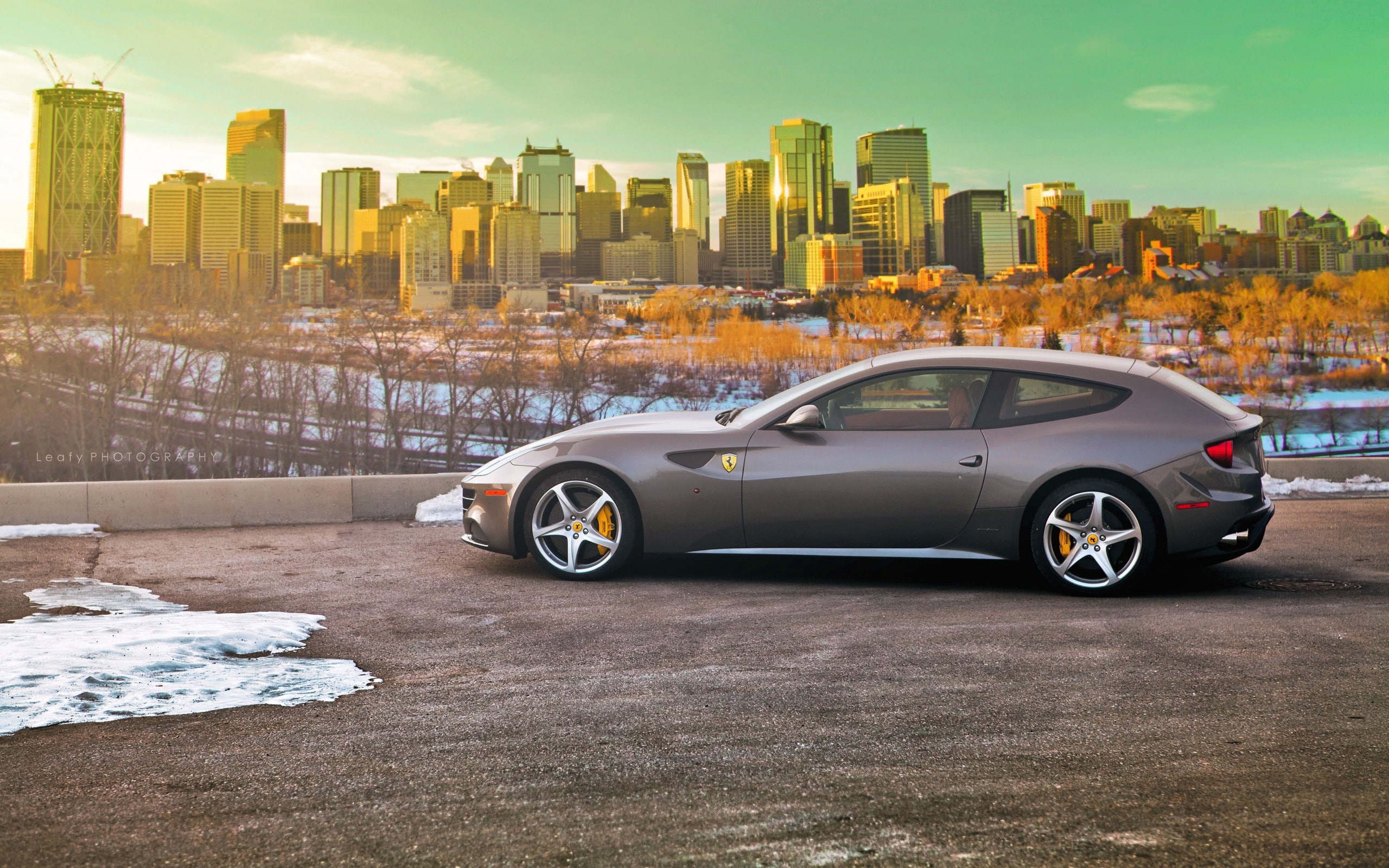 canada, cars, cityscapes, art, alberta, sunset, 2K, calgary, hd, x, vehicles, ferrari, HD Wallpaper