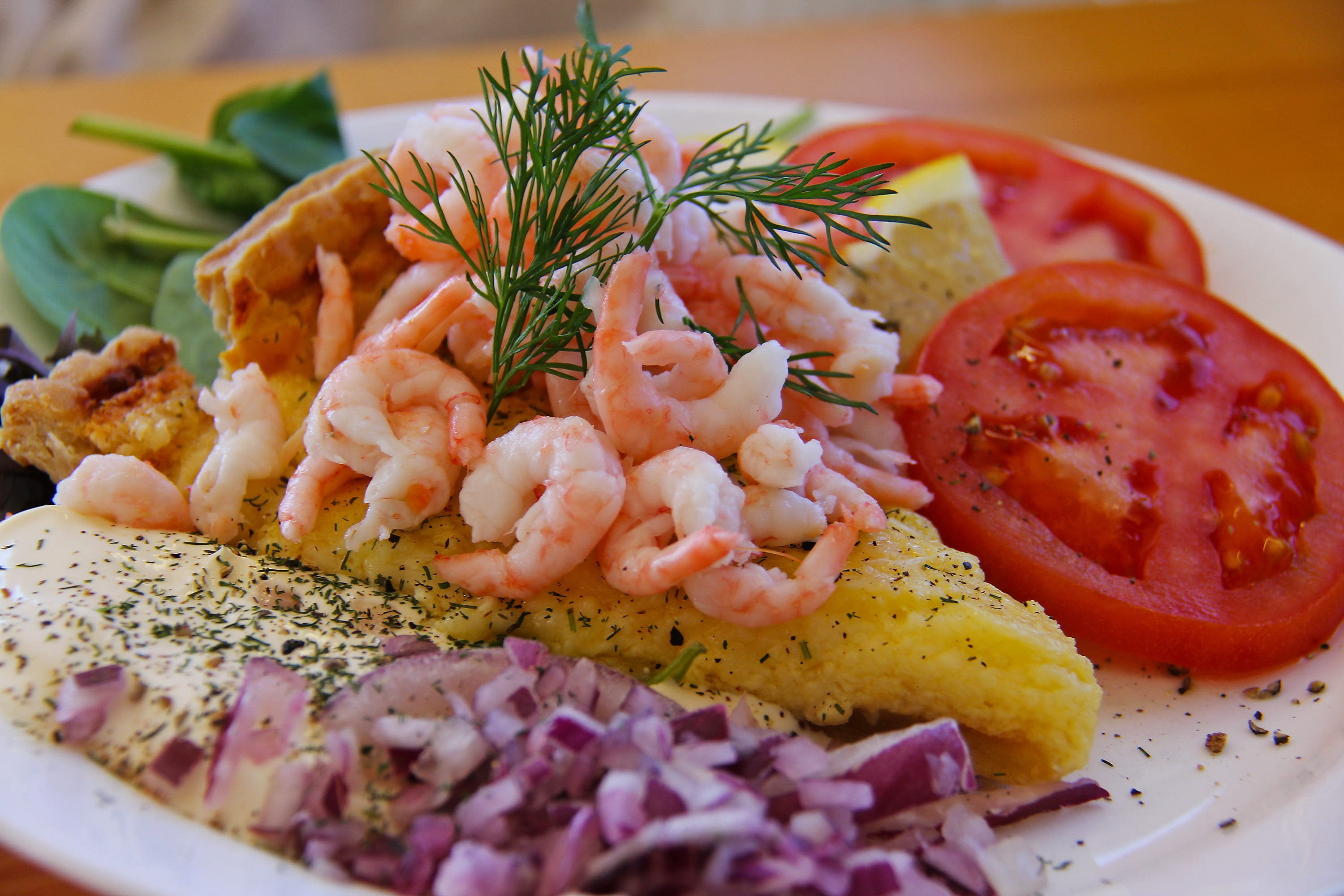Meal, Shrimp, traditional, Lunch, healthy eating, Lemon, indoors, scandinavia, vegetable, still life, serving size, freshness, garnish, swedish, europe, HD Wallpaper