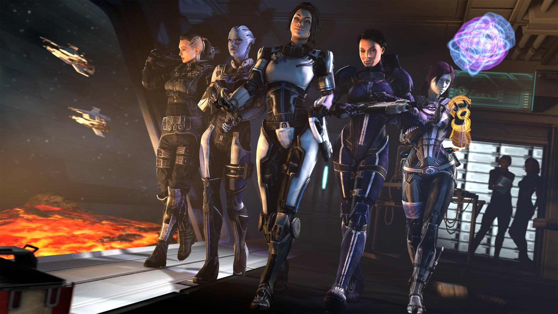 working, Mass Effect, 1080P, adult, men, people, young men, real people, Liara TSoni, nature, cooperation, togetherness, TaliZorah, indoors, Jack (Mass Effect), HD Wallpaper