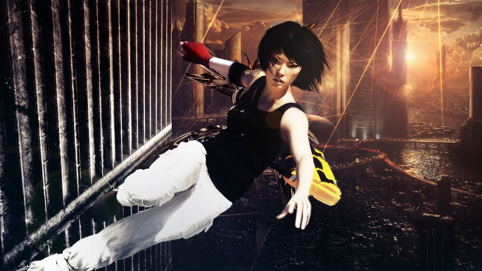 city  video games  digital art  parkour  women  Mirrors Edge  Faith Connors, 1080P, HD Wallpaper