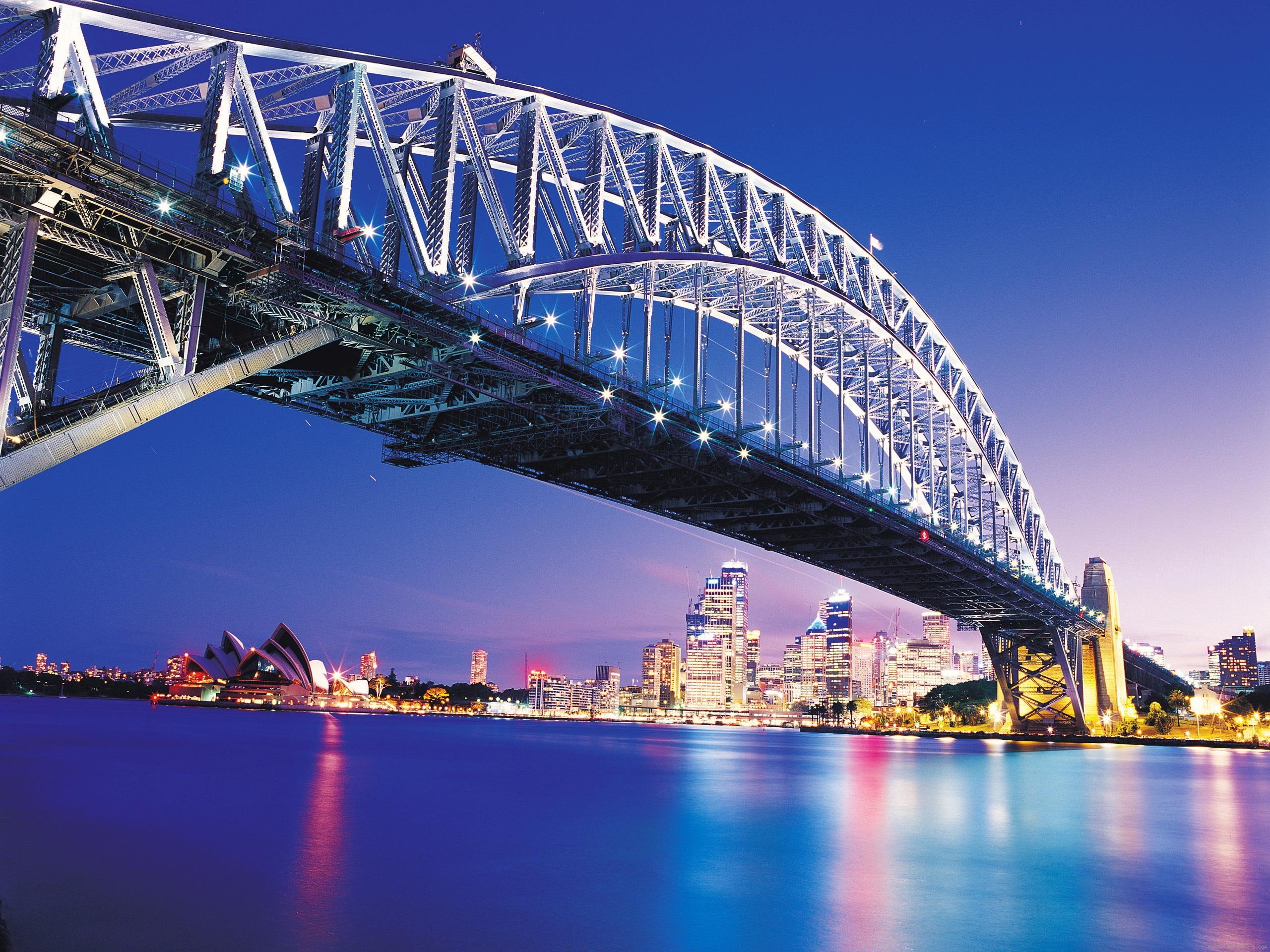 world, australia, harbour, bridge, sydney, building, 2K, HD Wallpaper