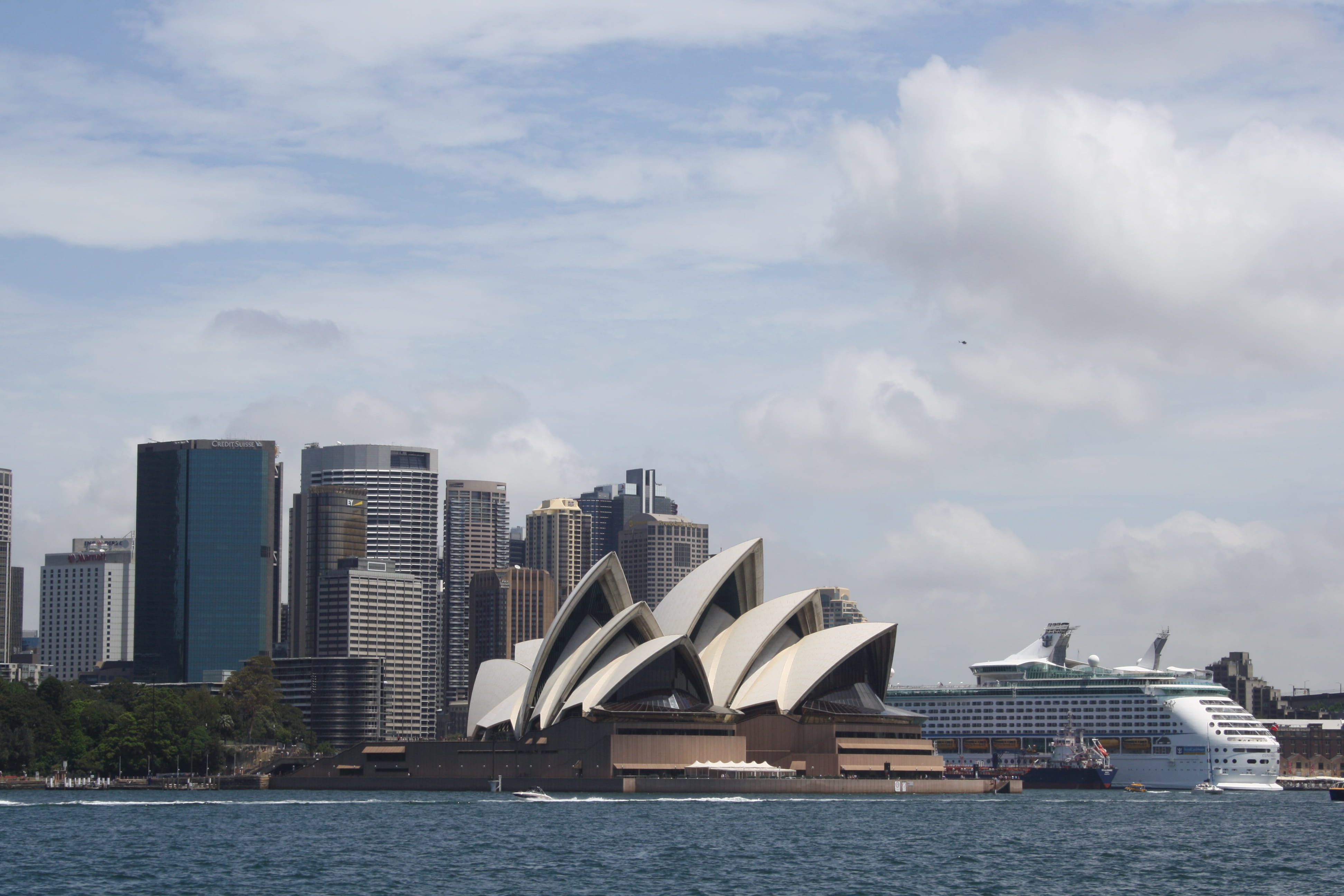 no people, travel destinations, australia, cruise ship, city, sydney, passenger craft, sydneyoperahouse, built structure, building exterior, nautical vessel, HD Wallpaper