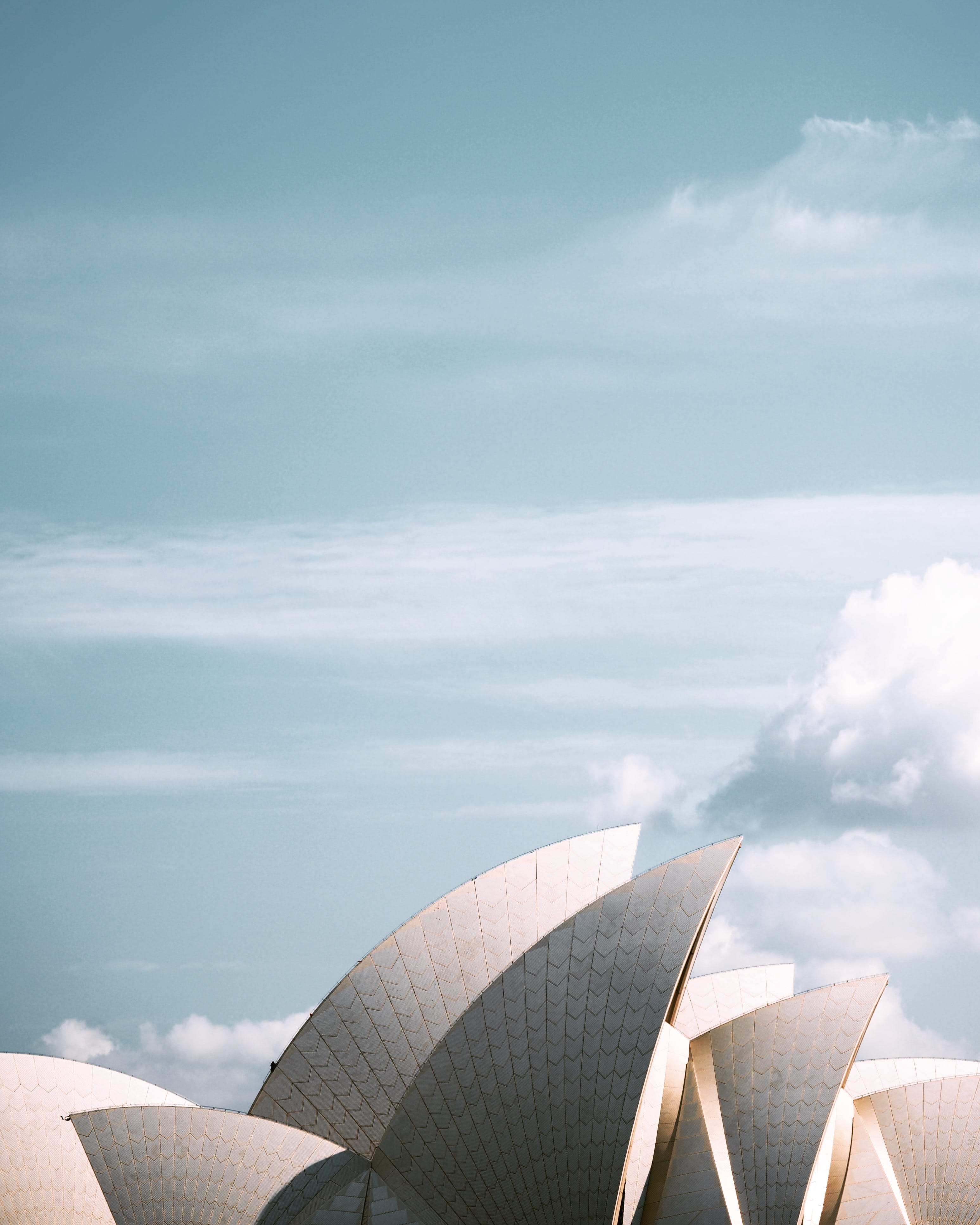 sidney, opera house, sydney, 4K, modern, built Structure, cloud - sky, sky, sea, no People, nature, australia, facade, building exterior, house, high section, Phone HD Wallpaper