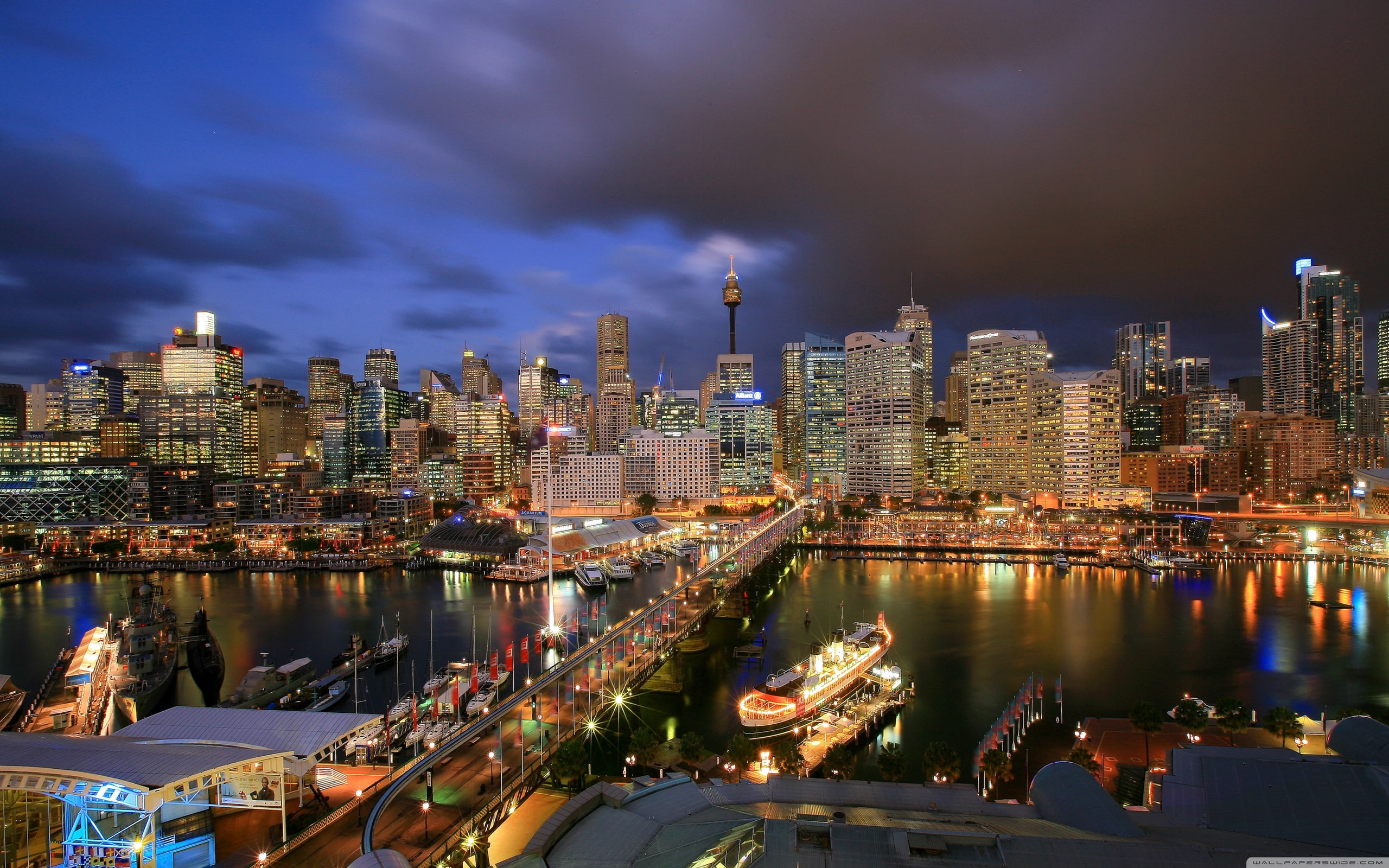 harbour, 2K, darling, sidney, HD Wallpaper