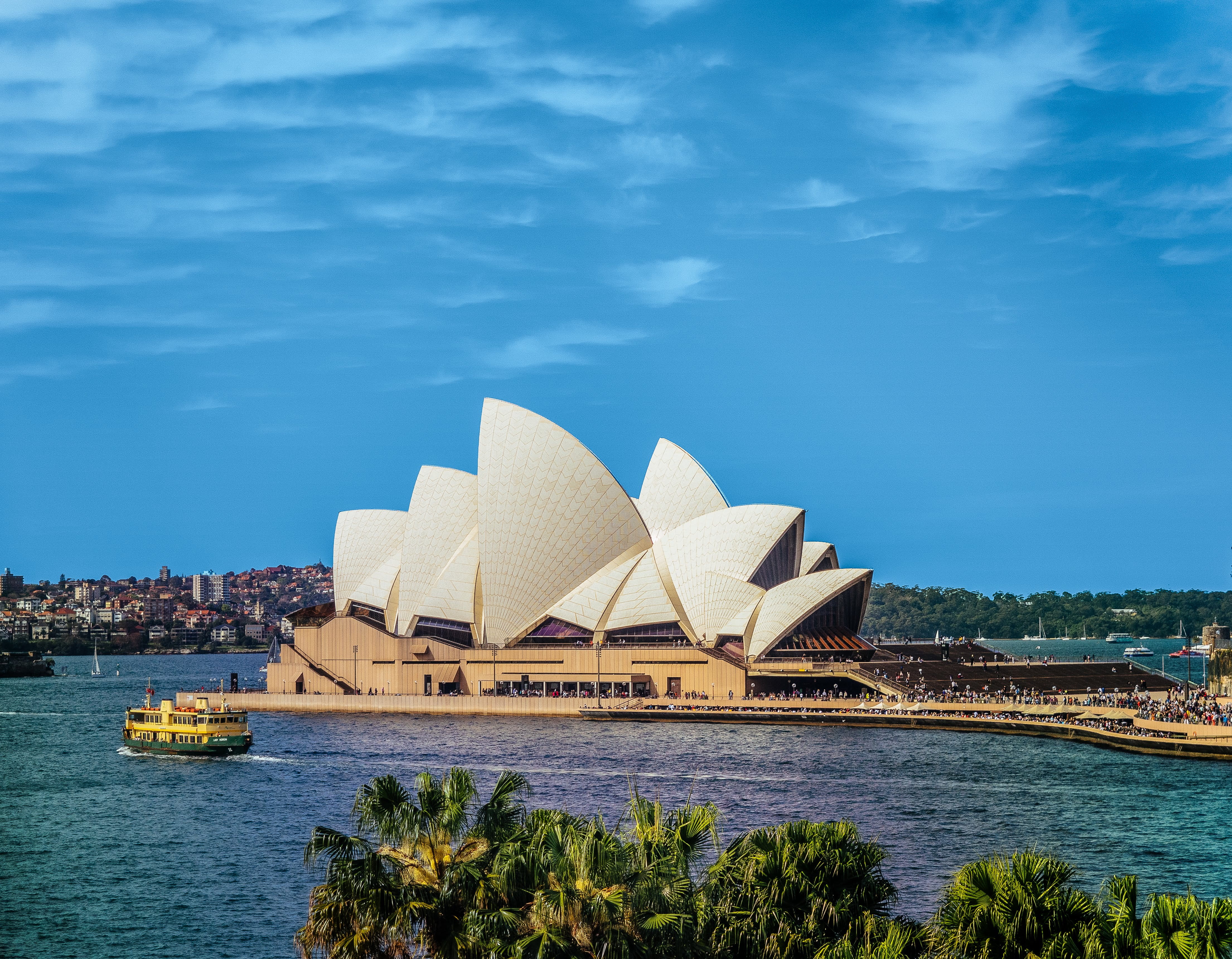 urban, plant, architecture, arts culture and entertainment, near, water, sea, yellow, vegetation, boat, travel destinations, built structure, building exterior, HD Wallpaper
