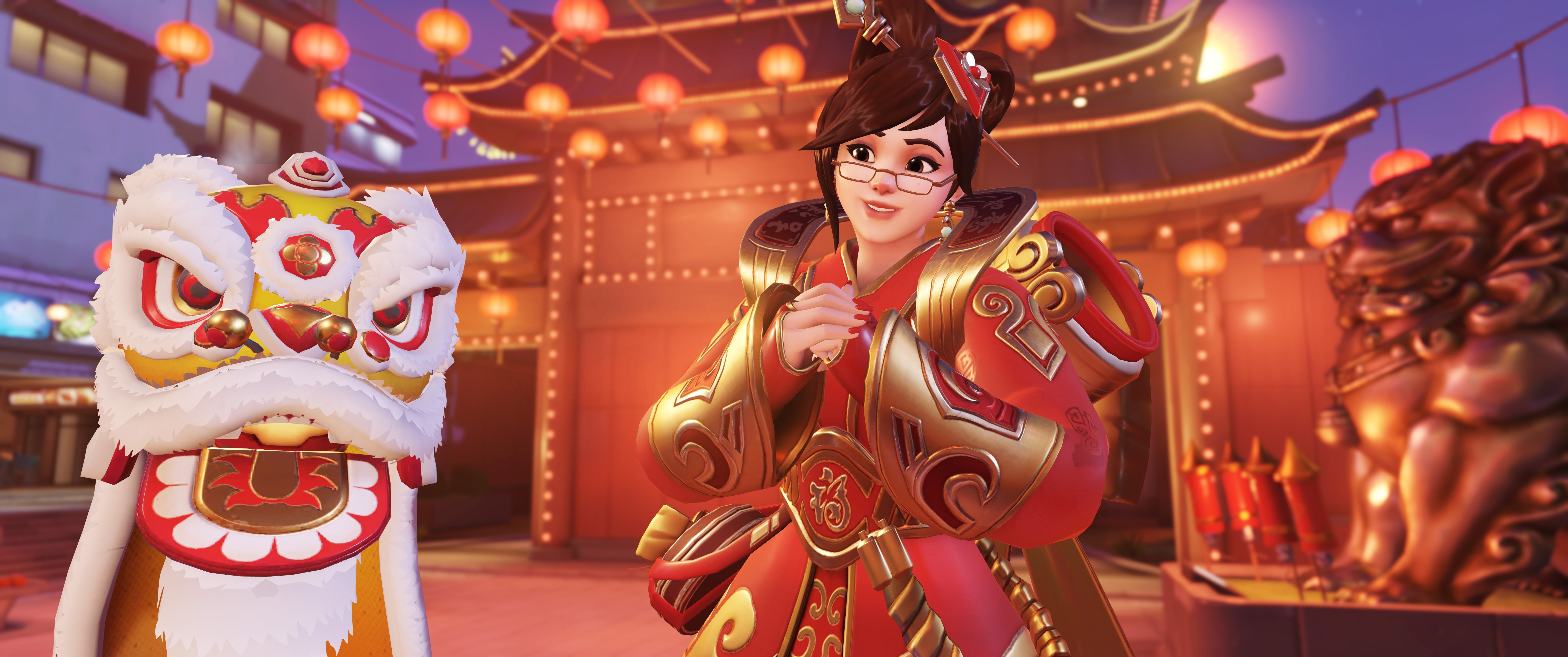 Mei (Overwatch), Overwatch, 8K, chinese new year, HD Wallpaper