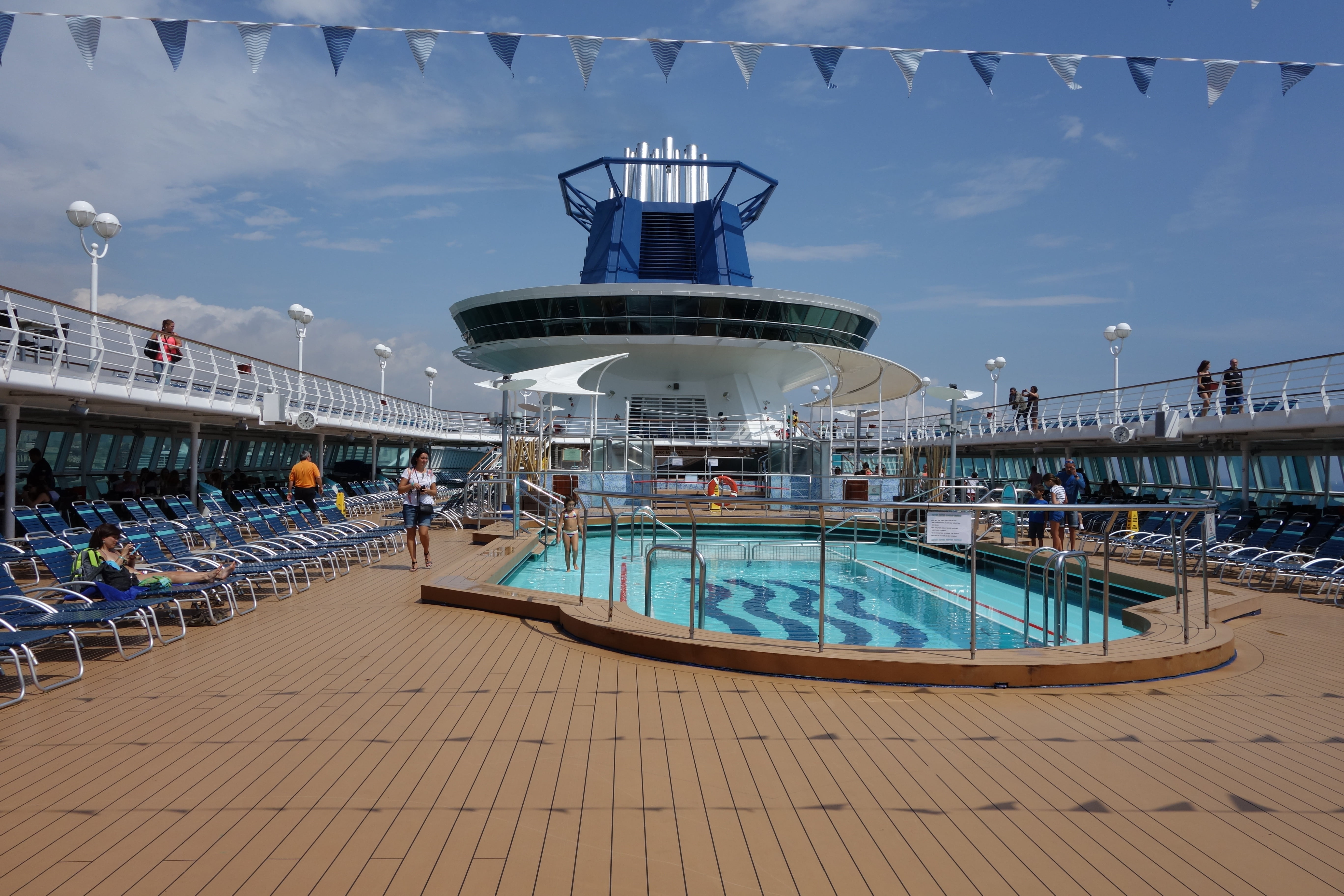 pier, swimming, sea, yacht, pool, travel, woman, deck, nautical vessel, near, built structure, building exterior, day, mode of transportation, harbor, cruise ship, HD Wallpaper