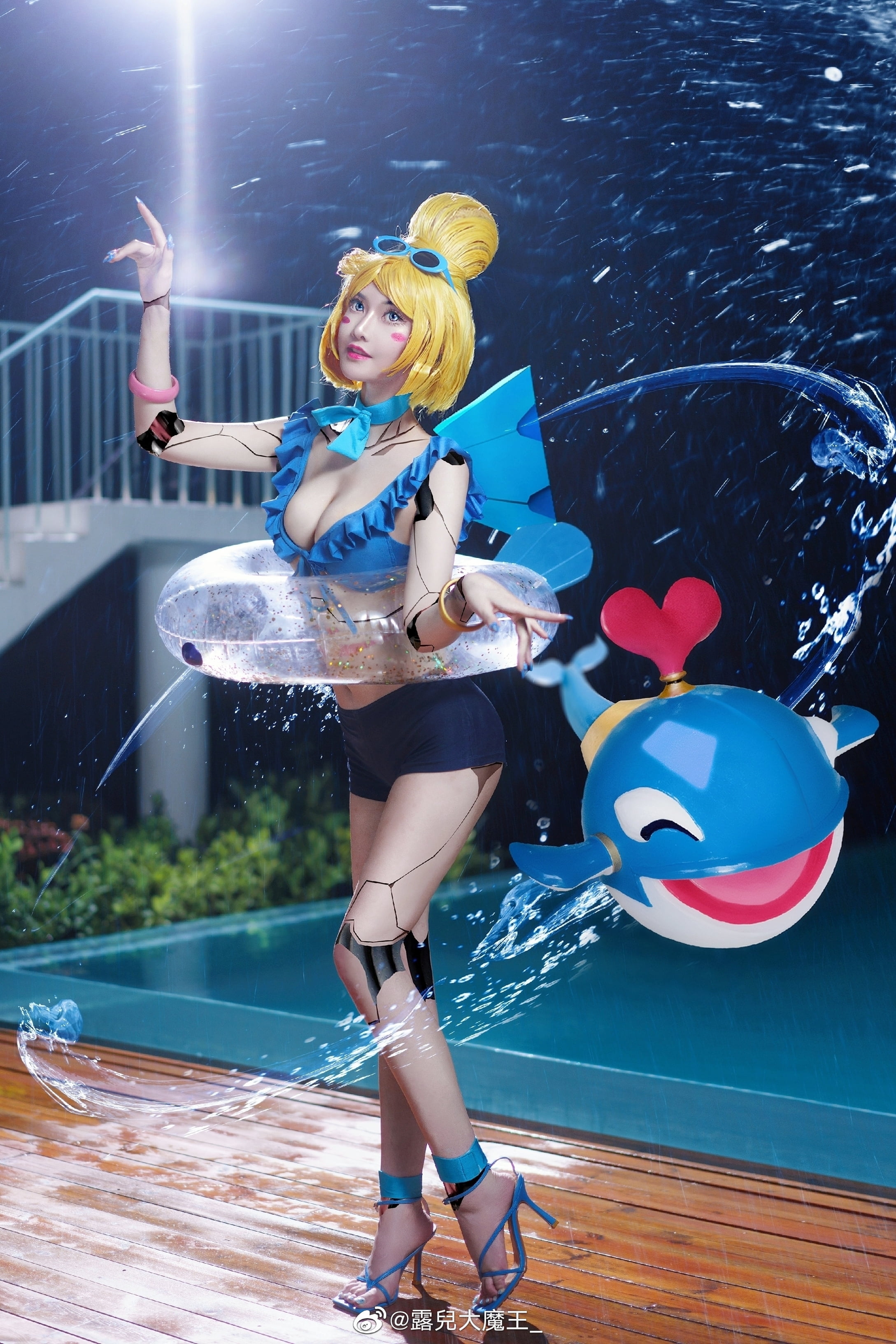 2K, League of Legends, women, cosplay, Syndra (League of Legends), pool party, Phone HD Wallpaper