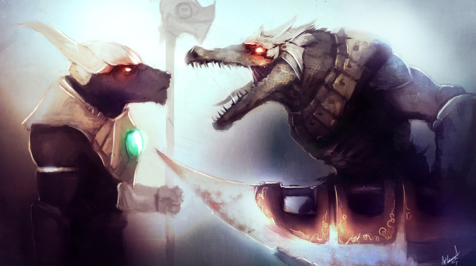1080P, Nasus (League Of Legends), Renekton (League Of Legends), Video Game, League Of Legends, HD Wallpaper