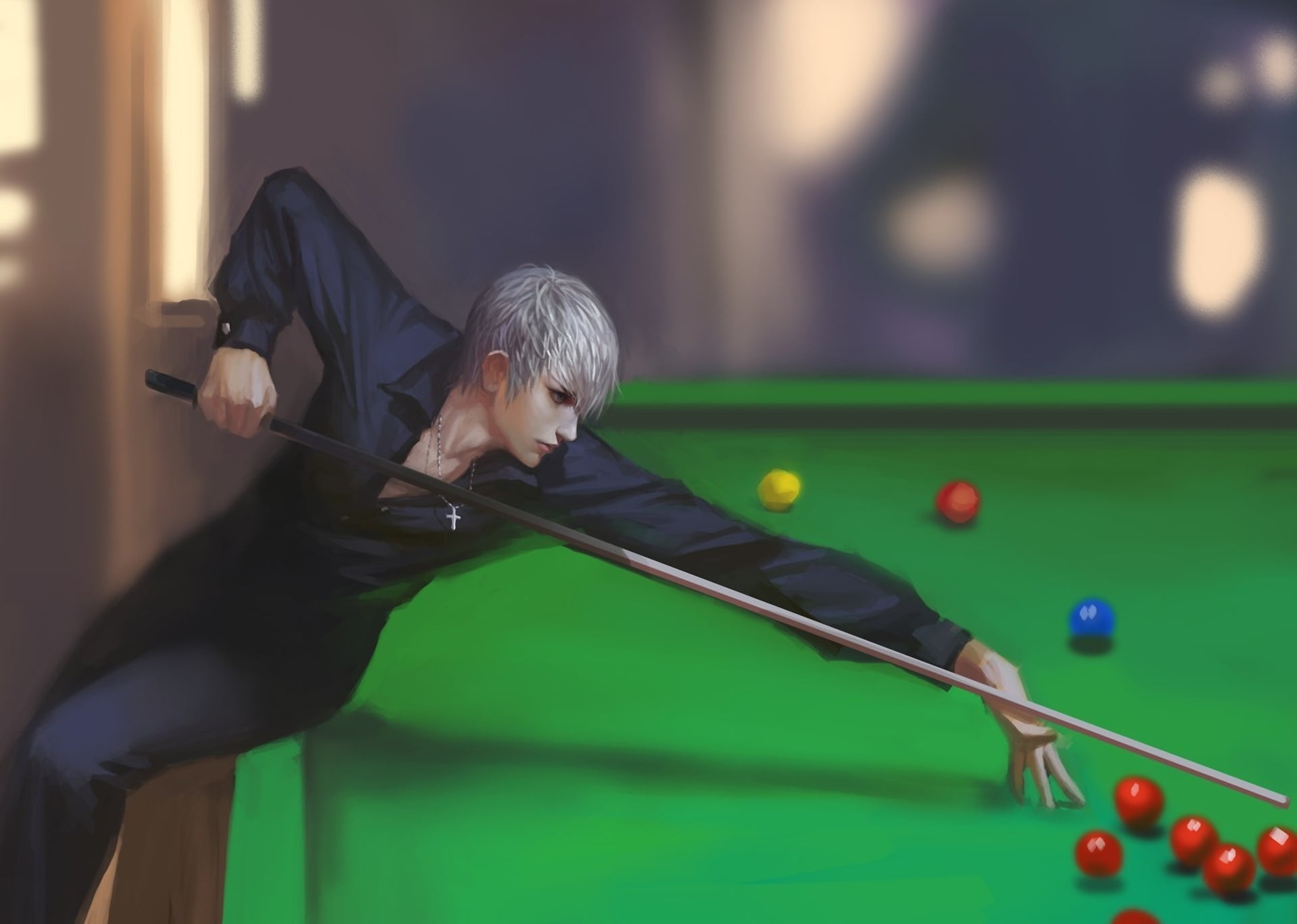 holding, entertainment, leisure Games, character, mitsunari ishida, illustration, fun, playing, pool Ball, pool Table, skill, sengoku basara, recreational Pursuit, HD Wallpaper