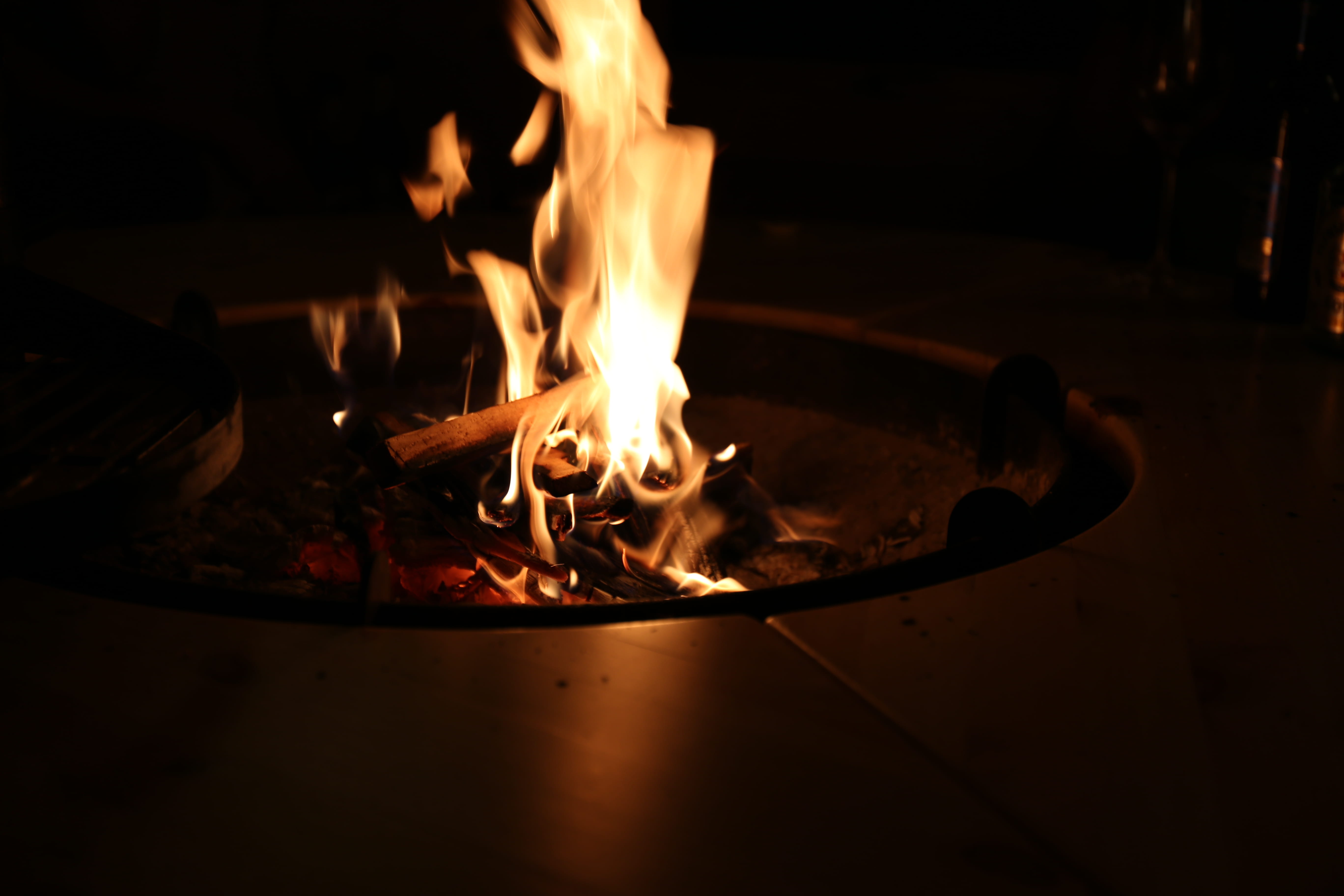 relax, flame, saussage, glowing, house, chilling, germany, orange color, indoor, long exposure, 5K, motion, close-up, campfire, hut, fire - natural phenomenon, HD Wallpaper