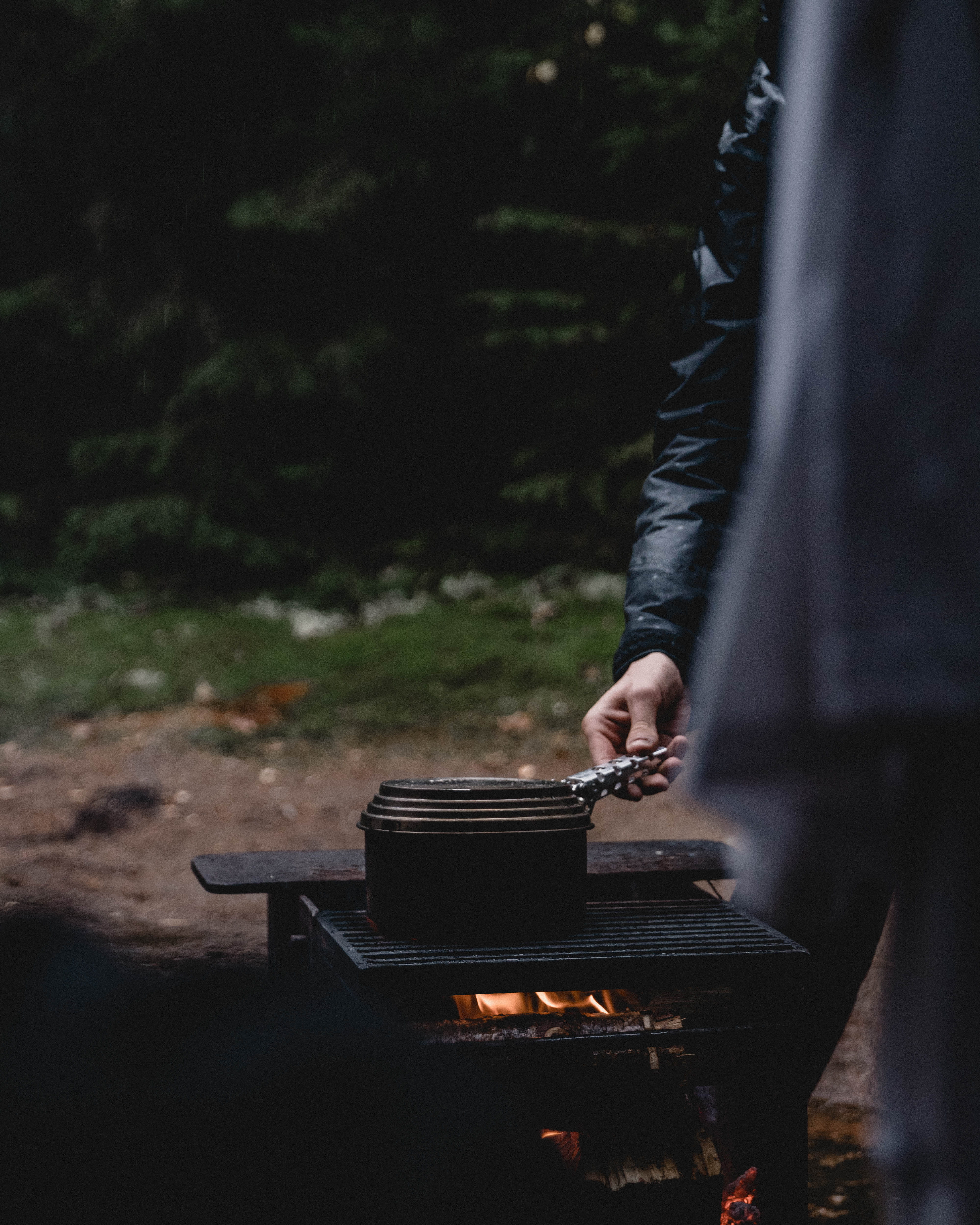 charcoal, focus on foreground, grill, black, cooking, men, hand, flame, preparation, pan, lifestyles, person, food and drink, nature, preparing food, day, Phone HD Wallpaper