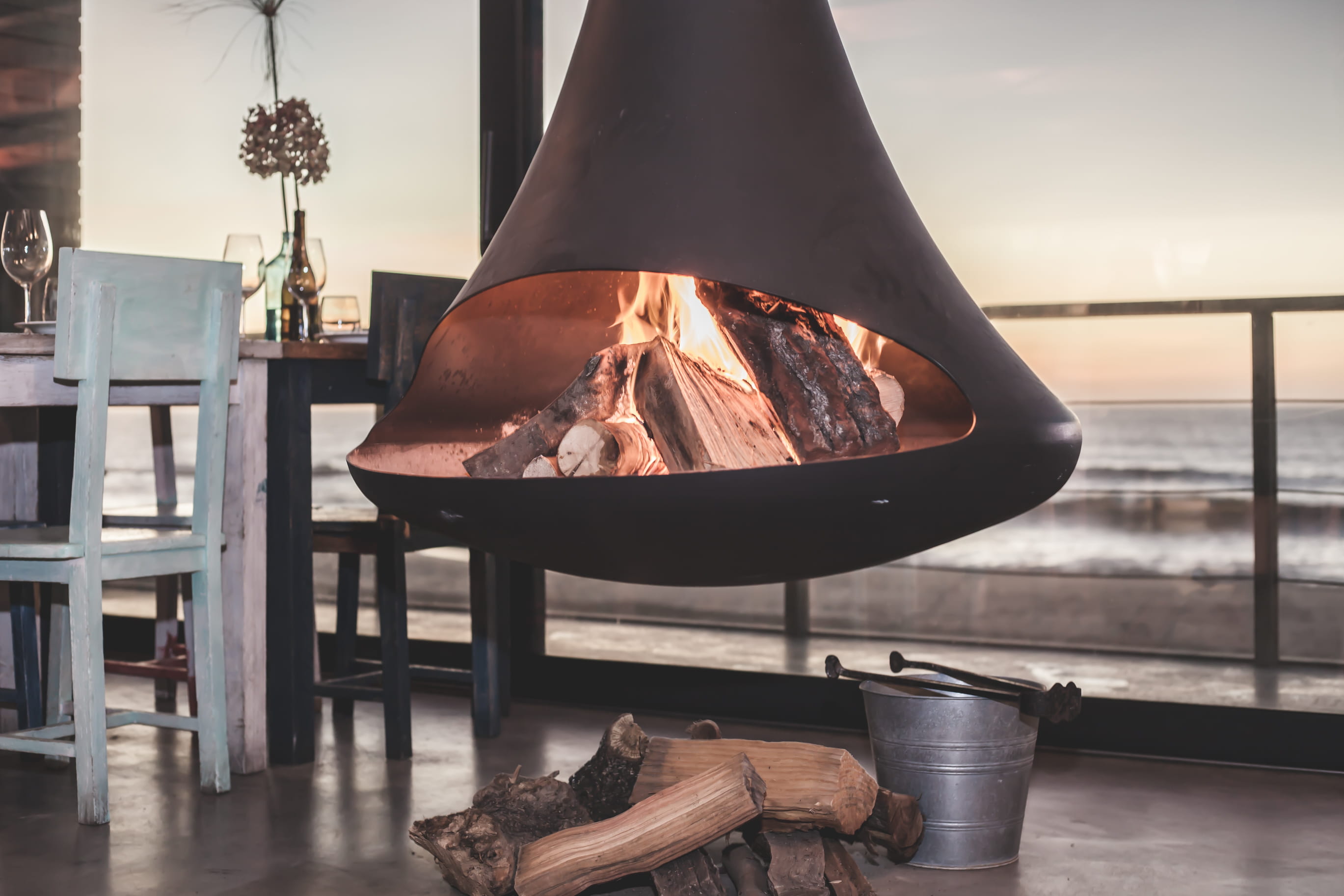 preparation, chair, kitchen utensil, firewoods, animal, food and drink, table, near, flame, heat - temperature, nature, meat, 2K, fire - natural phenomenon, HD Wallpaper