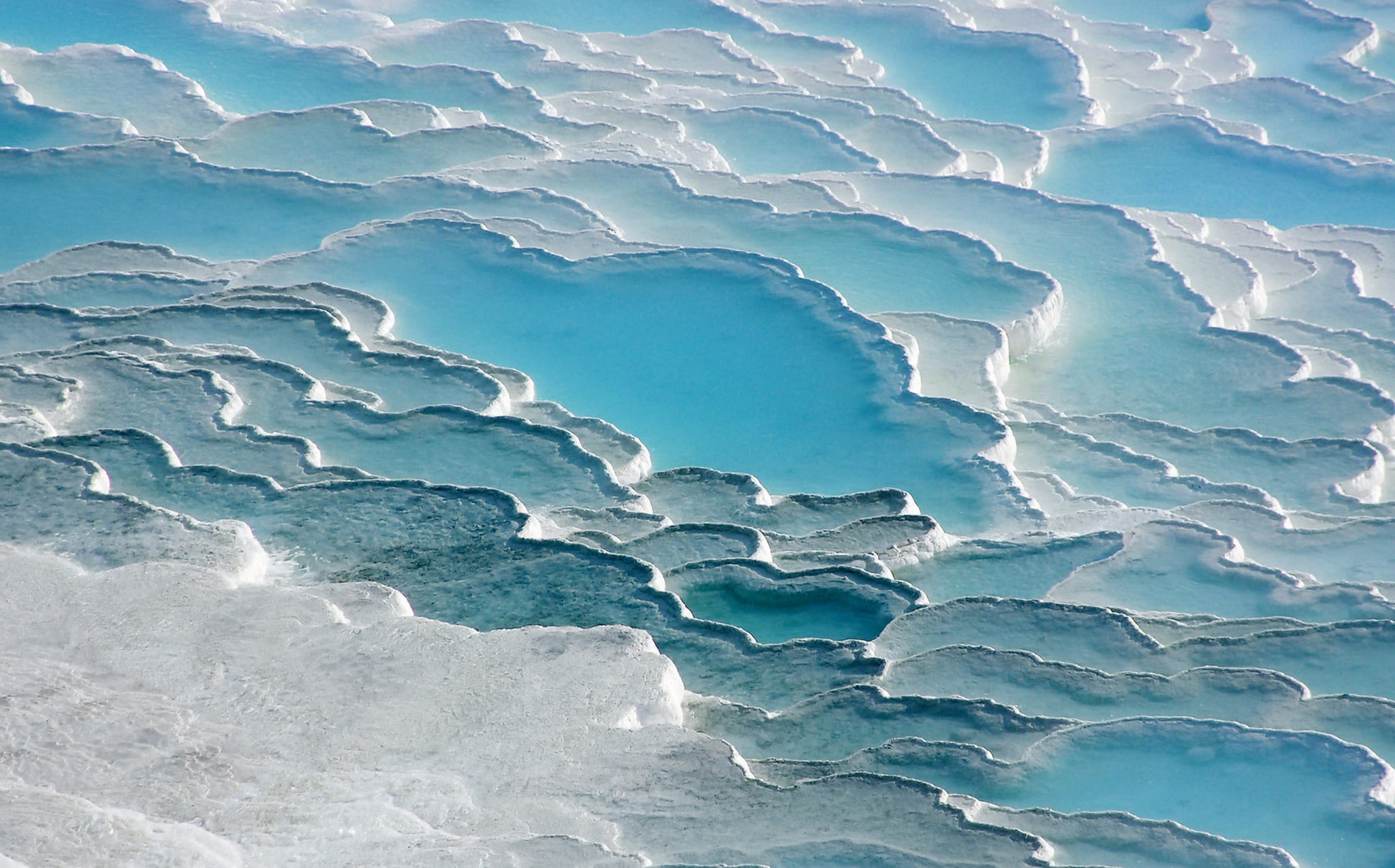 Pamukkale, 1080P, Cotton Castle, Turquoise travertines, HD Wallpaper