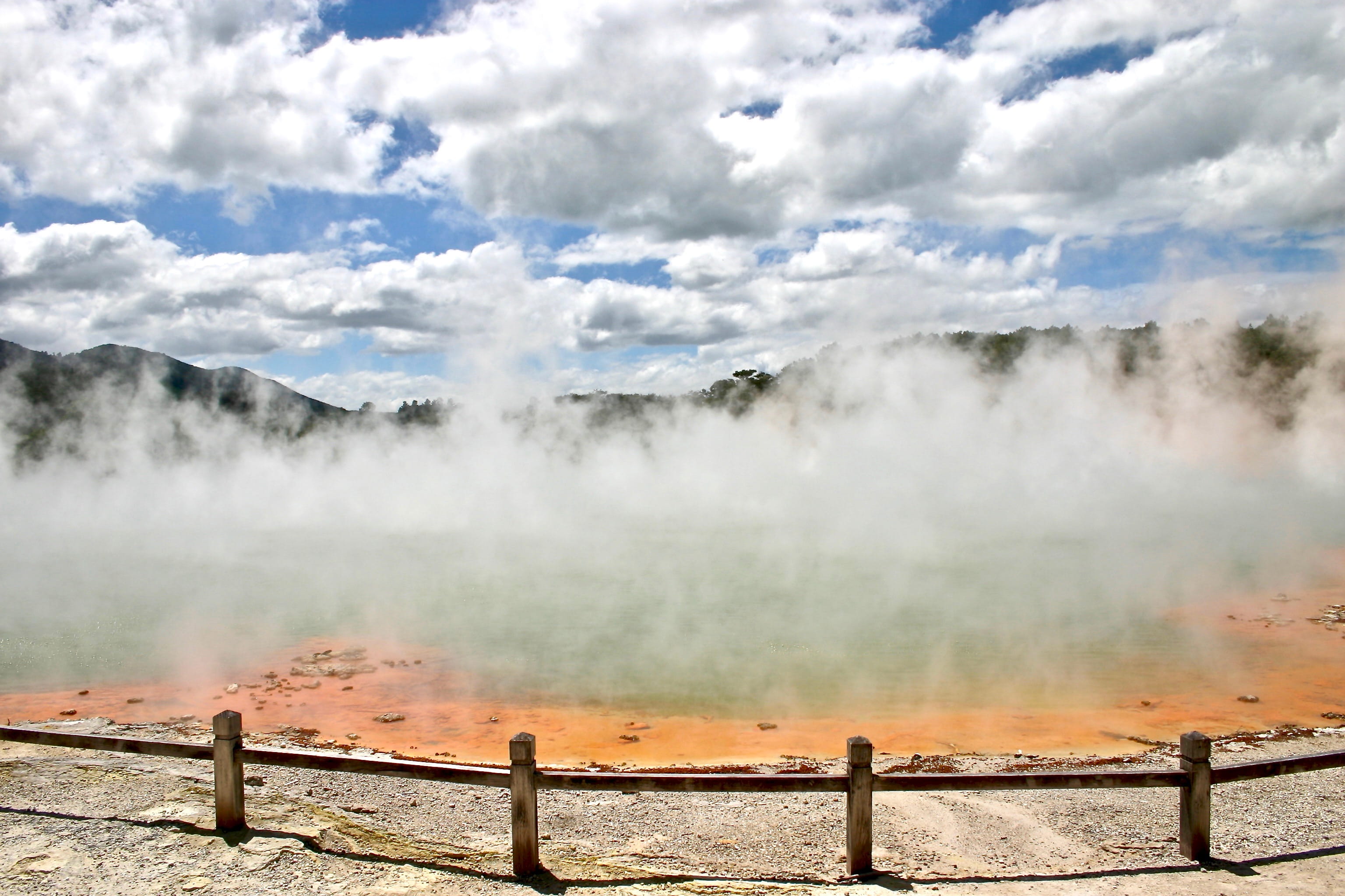 tranquility, new, heat - temperature, hot, outdoors, white, non-urban scene, lake, pool, geology, power in nature, scenics - nature, smoke - physical structure, HD Wallpaper