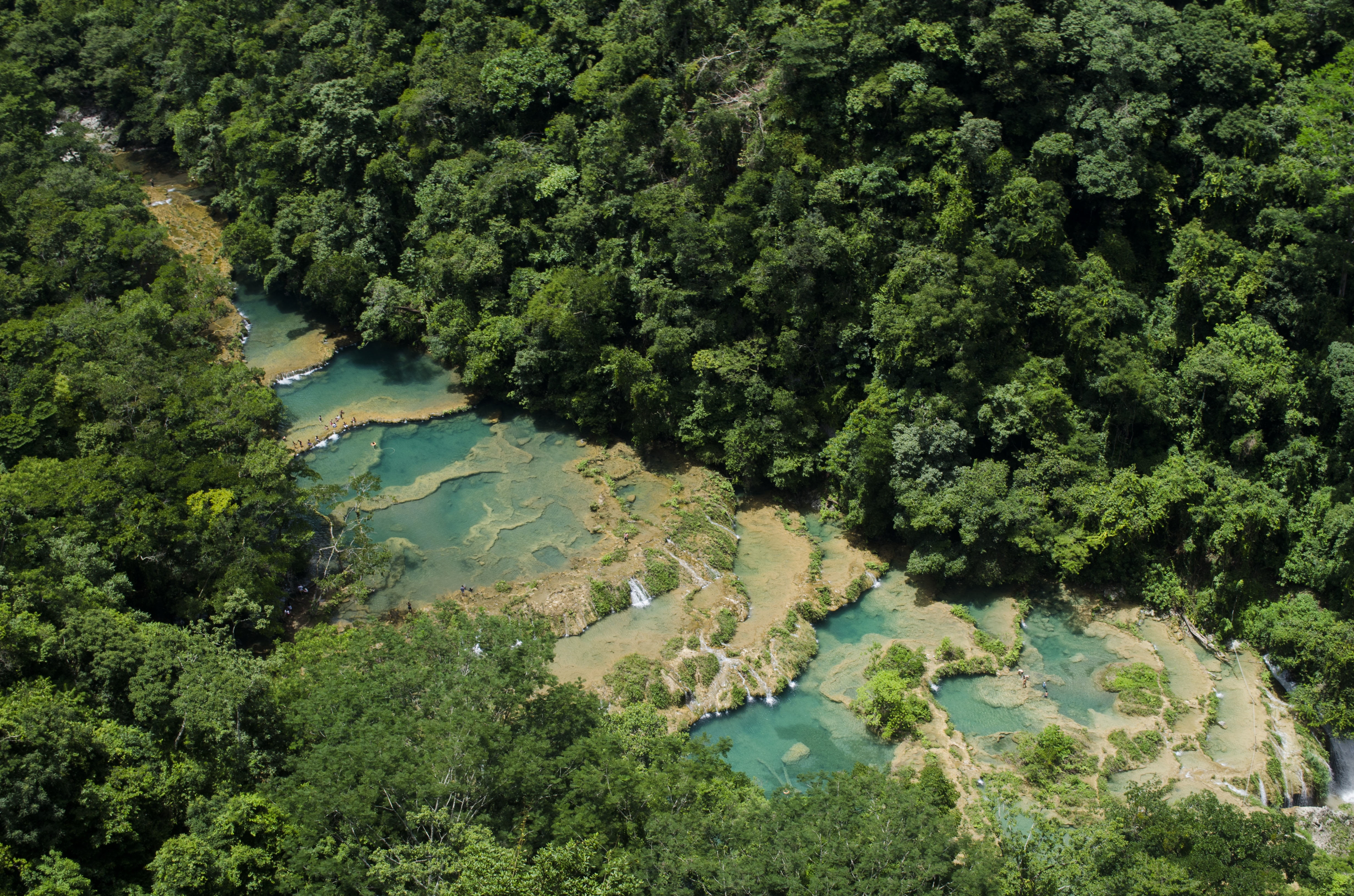 no people, high angle view, water, springs, scenics - nature, aerial, beauty in nature, foliage, terraces, plant, tranquil scene, non-urban scene, green color, HD Wallpaper