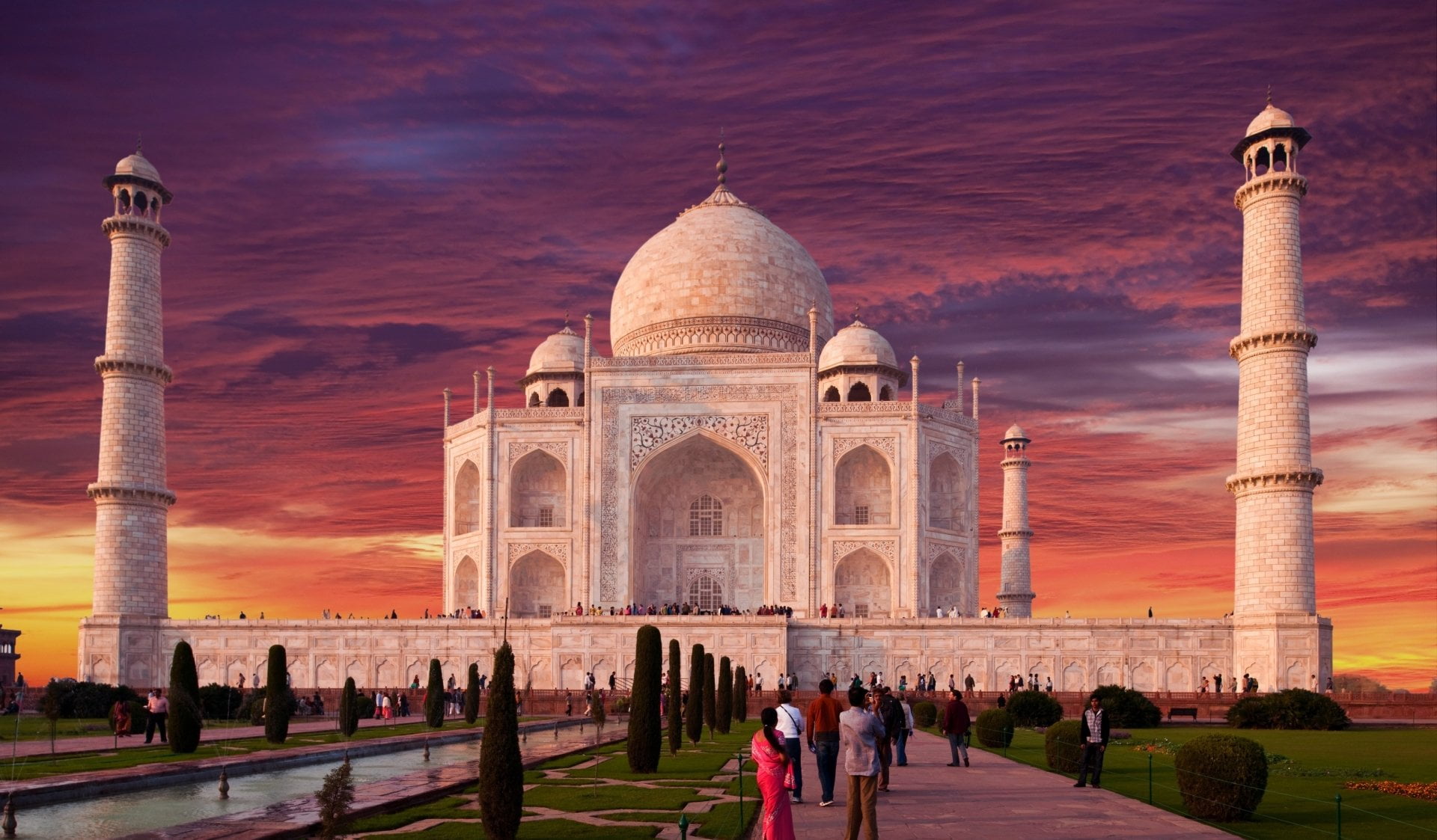 Sunset, cultures, group of people, international Landmark, people, islam, dome, outdoors, crowd, asia, temple - Building, nature, spirituality, travel, HD Wallpaper