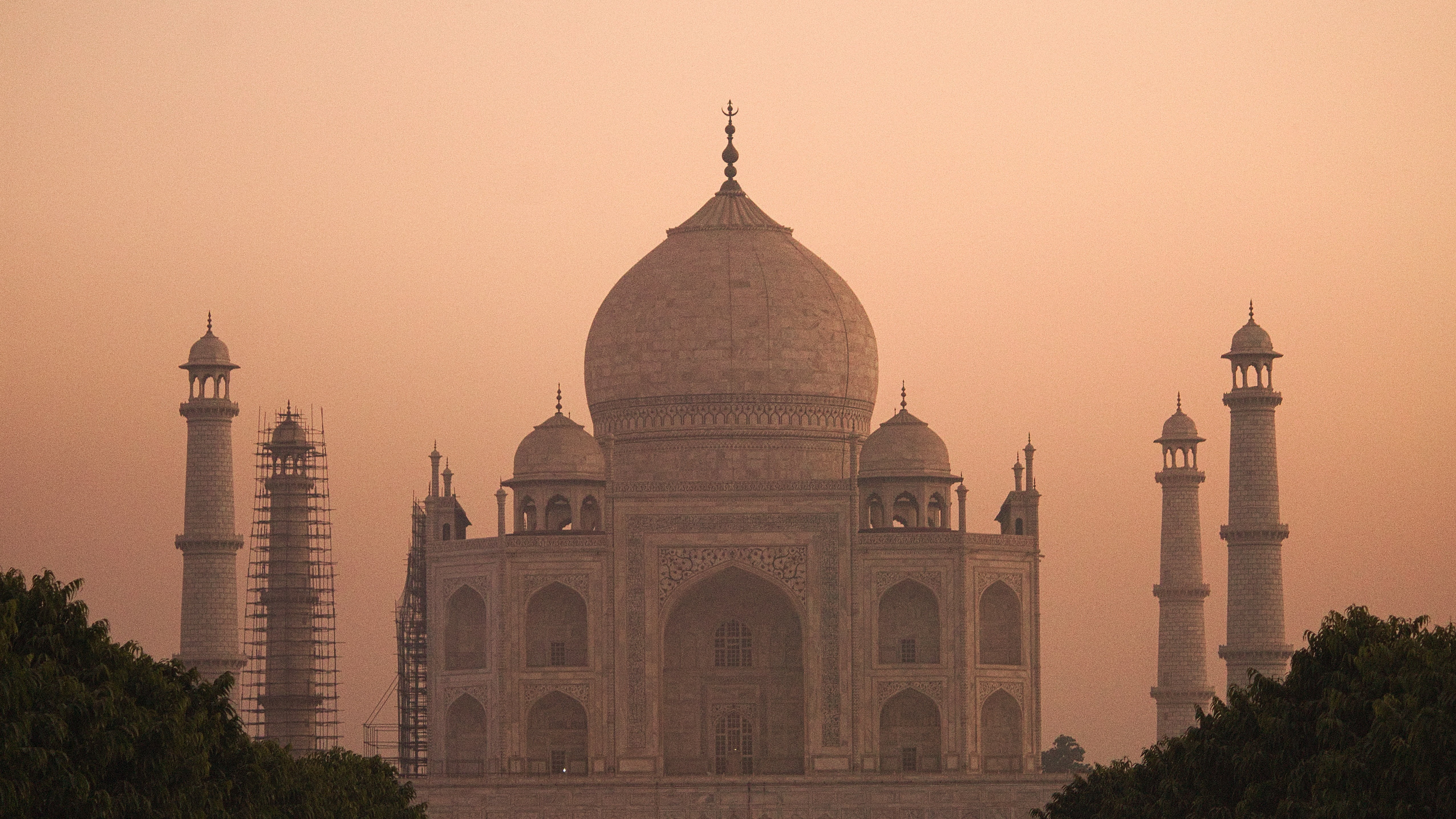 built structure, history, islam, dome, building, ancient, taj Mahal, travel, sky, nature, the past, mahal, taj, plant, monument, city, mughal Empire, asia, HD Wallpaper