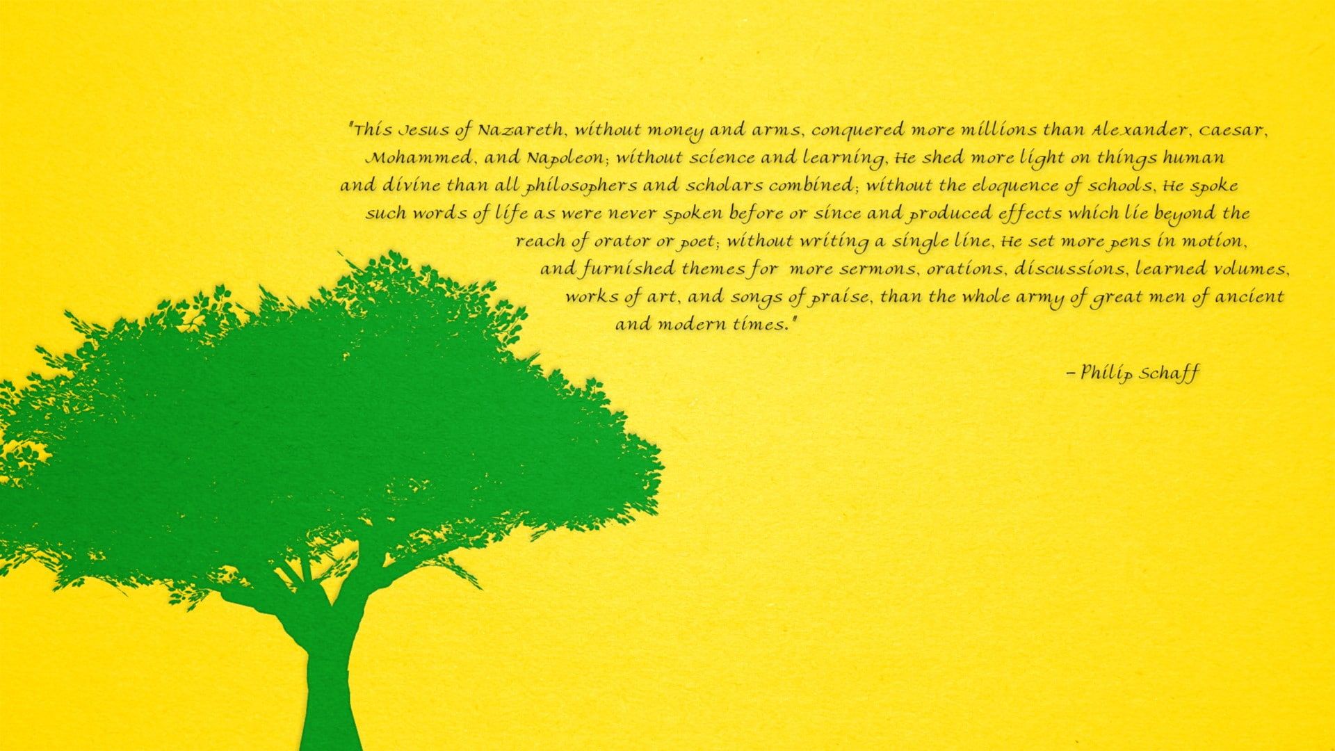 Jesus Christ, 1080P, quote, Philip Schaff, HD Wallpaper